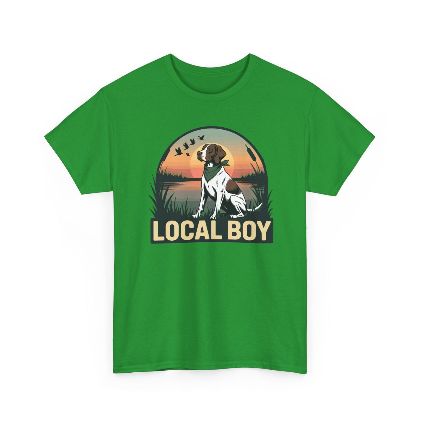 Local Boy Hunting Dog Vintage Sunset Hunting Season T-Shirt