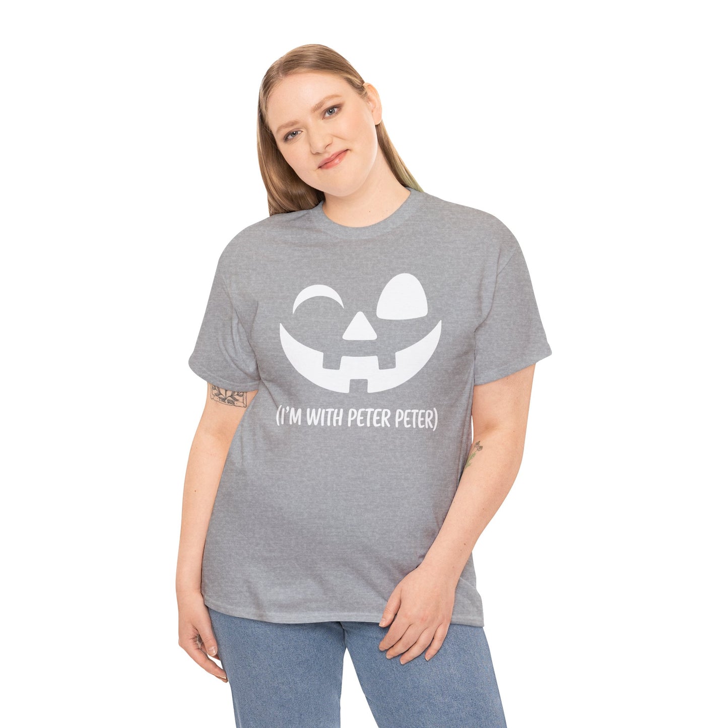 Im With Peter Couple Halloween Adult Eater Pumpkin T-Shirt