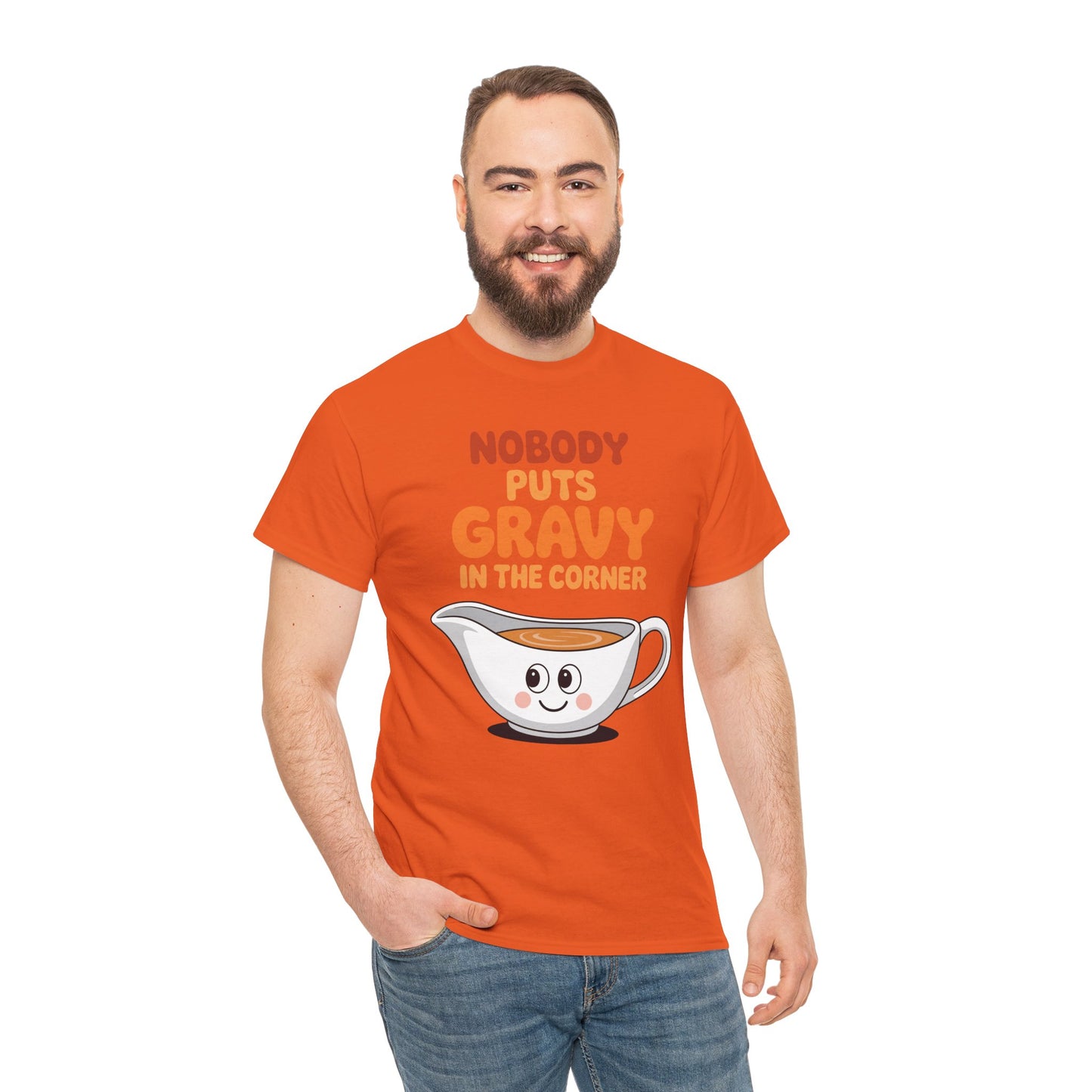 Nobody Puts Gravy in the Corner Funny Cute Thanksgiving Food T-Shirt