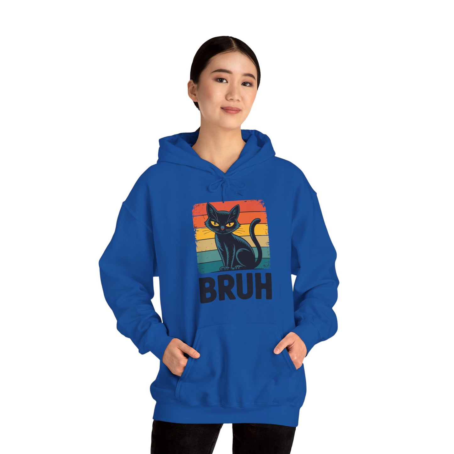 Funny Cat Bruh For Teens Boys Girls Men Women Meme Graphic Hoodie