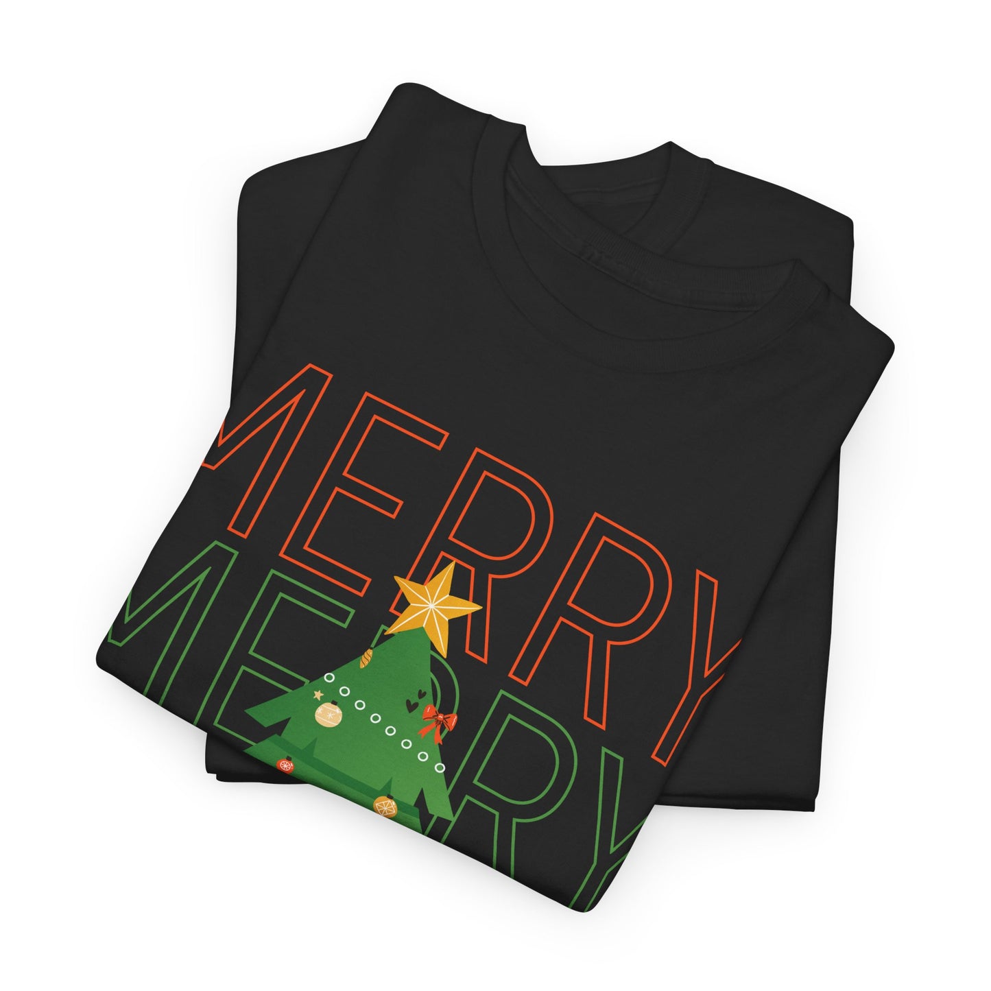 Merry and Bright Christmas Tee Cute Holiday Shirt for Men and Women
