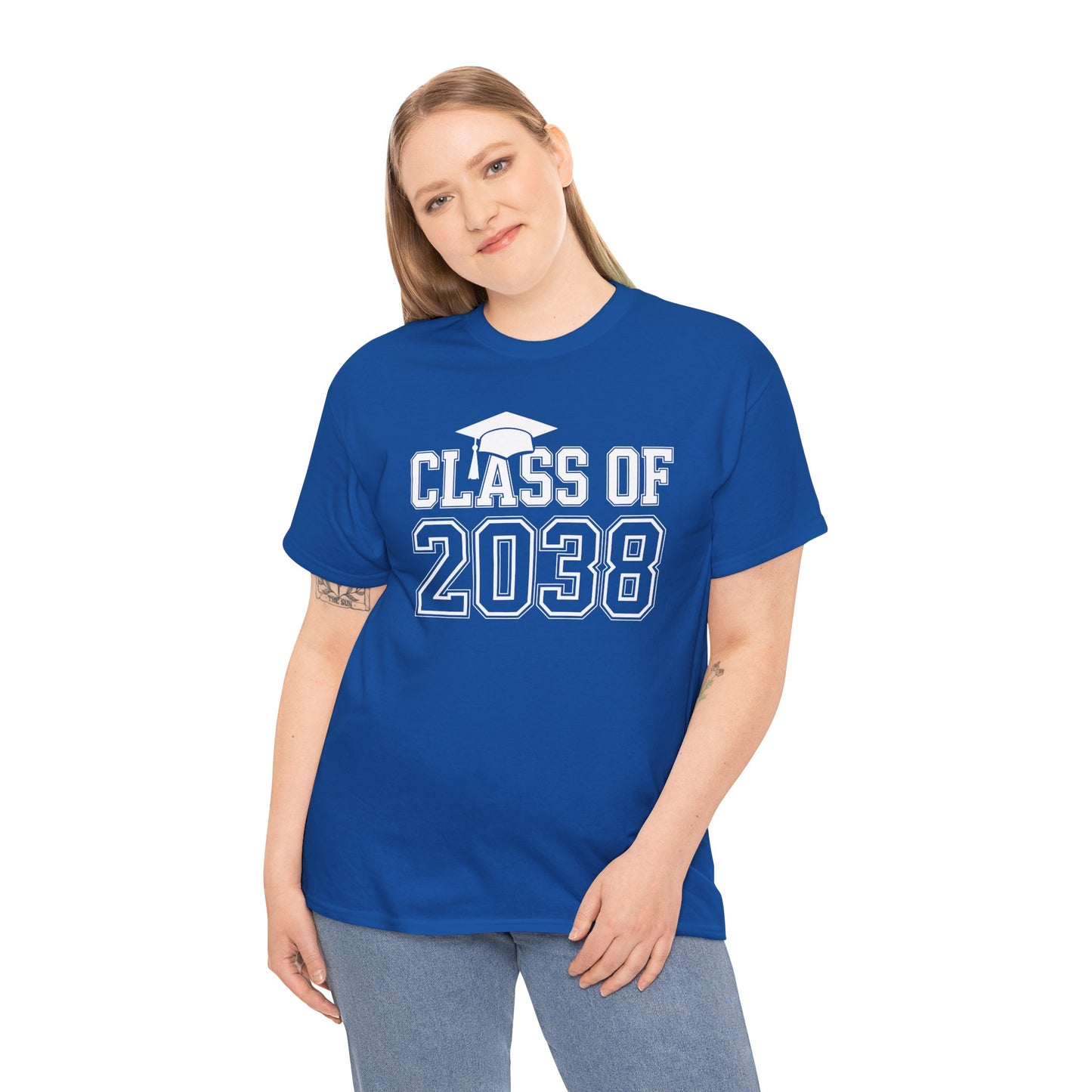 Class of 2038 Grow With Me Funny Kindergarten Back To School T-Shirt