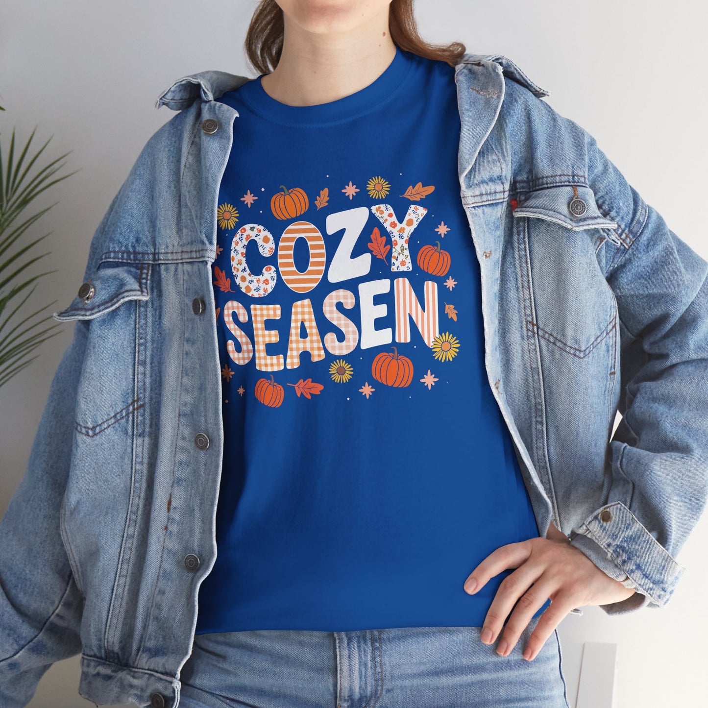Cozy Season Autumn Fall Vibes Halloween Thanksgiving Pumpkin T-Shirt