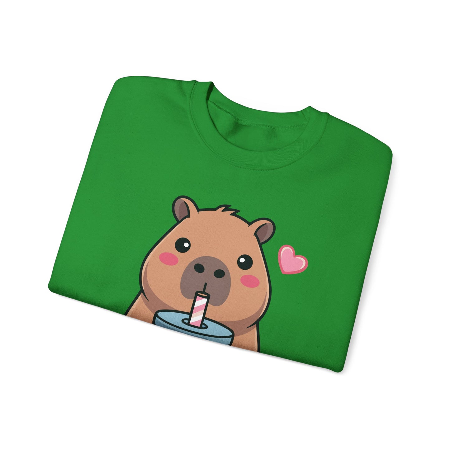 Cute Capybara Kawaii Anime Drinking Bubble Tea Lover Girls Sweatshirt