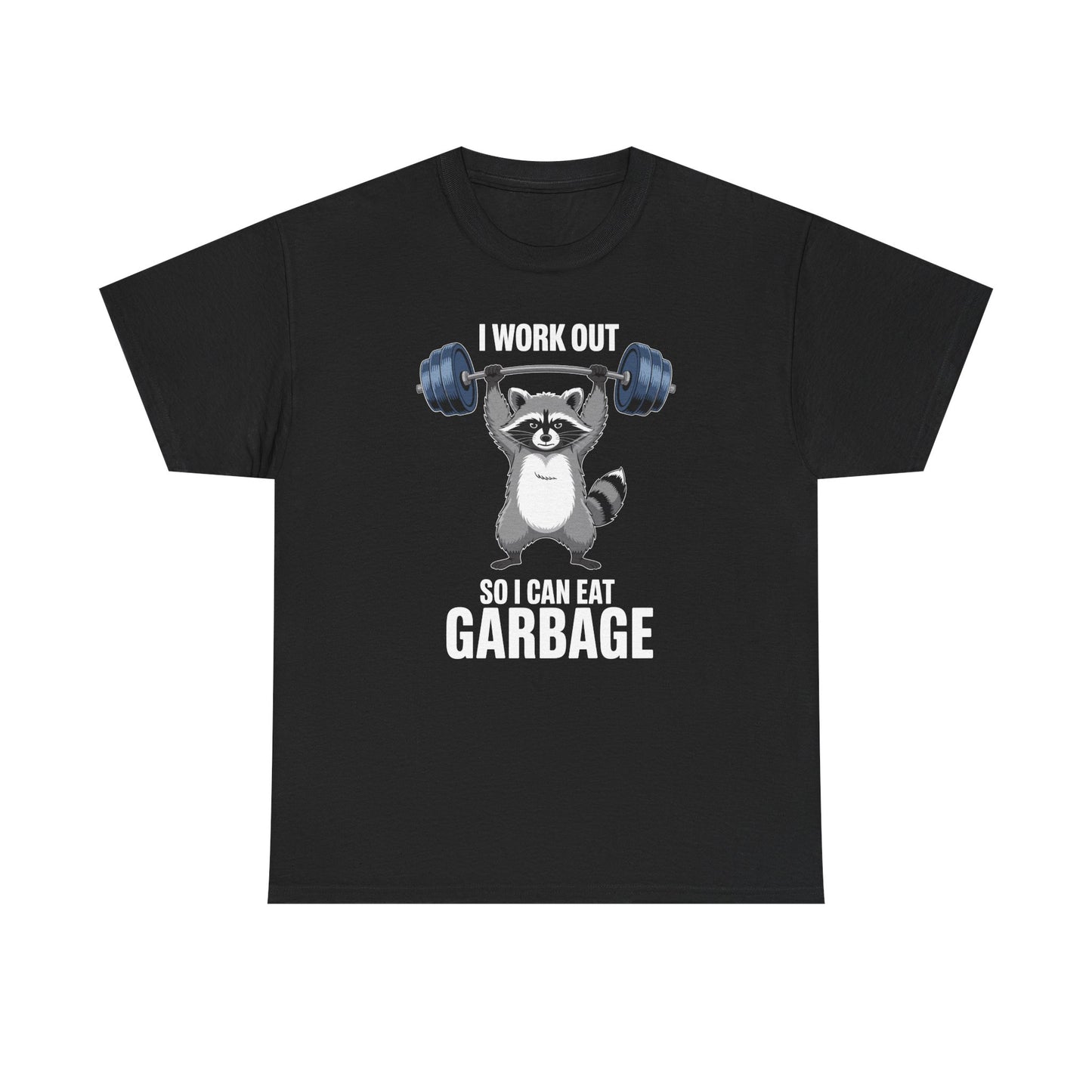 Raccoon Deadlift Bodybuilding Animal Funny Gym Fitness T-Shirt