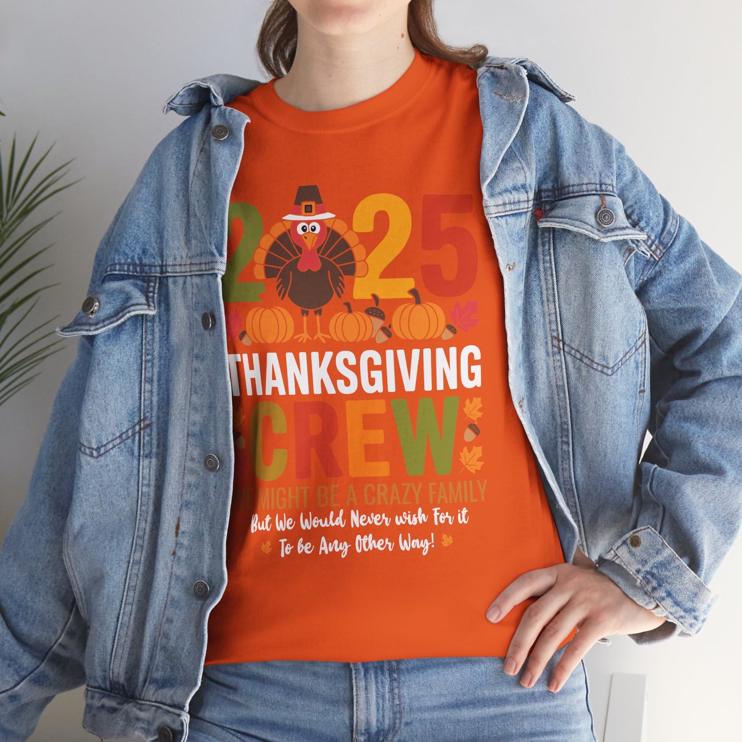 Family Thanksgiving 2025 Thanksgiving Crew Turkey Matching T-Shirt