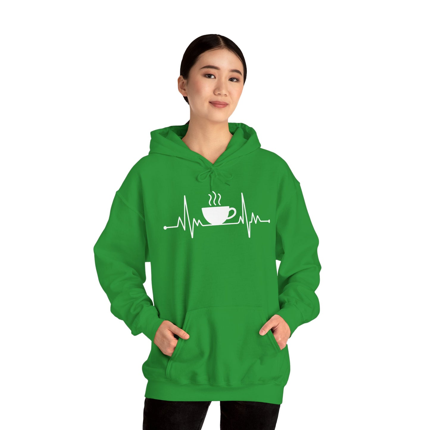 Coffee Heartbeat Drinking Coffee Hoodie