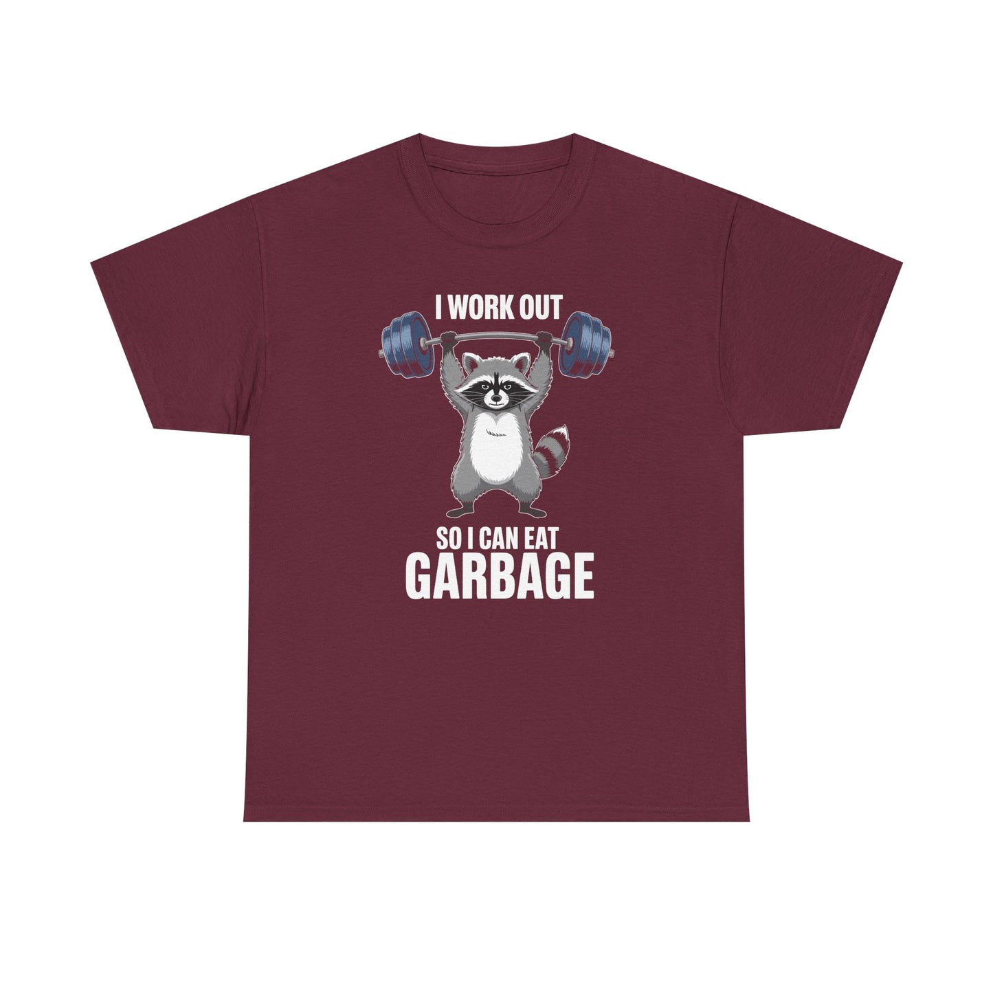 Raccoon Deadlift Bodybuilding Animal Funny Gym Fitness T-Shirt
