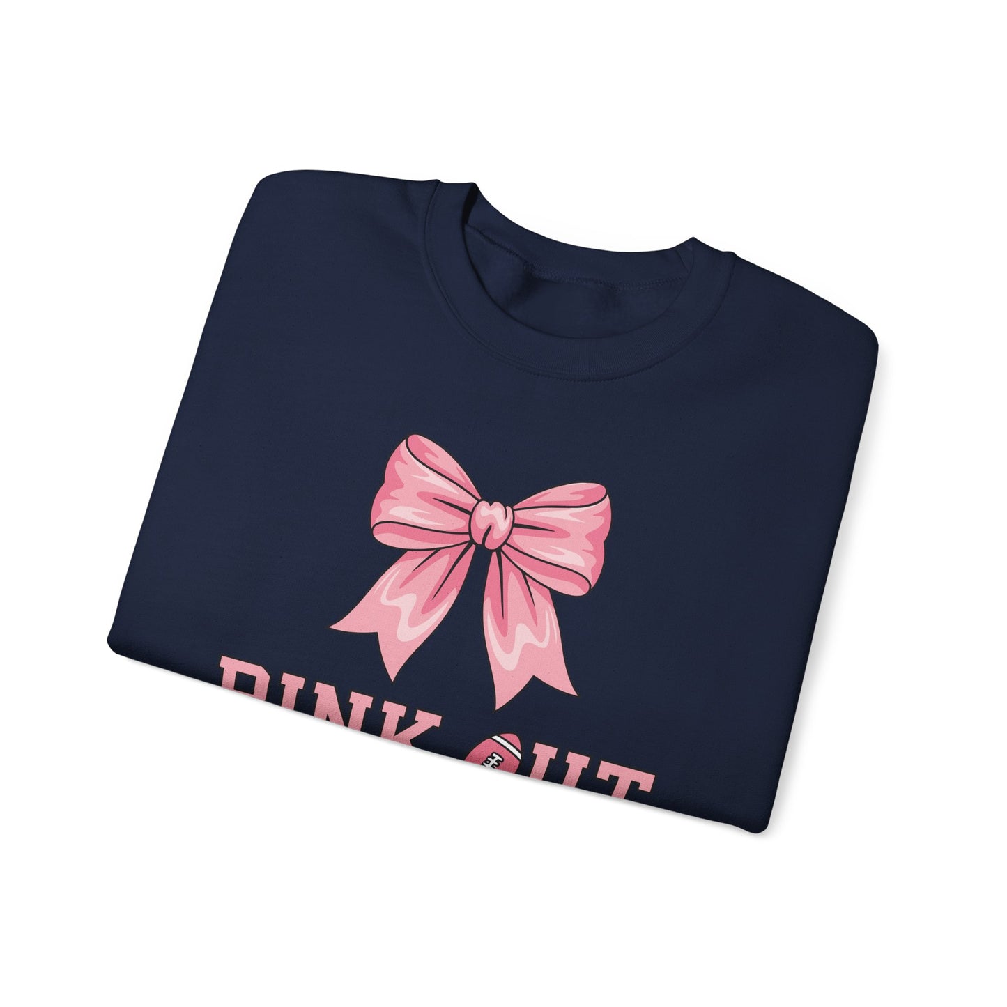Pink Out Football Bow Preppy Breast Cancer Awareness Women Sweatshirt