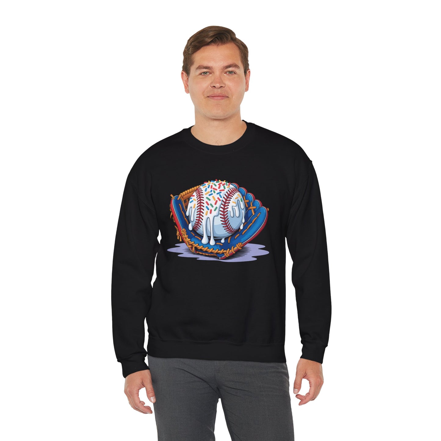 Baseball Drip Ice Cream Sprinkles Baseball Glove Sweatshirt