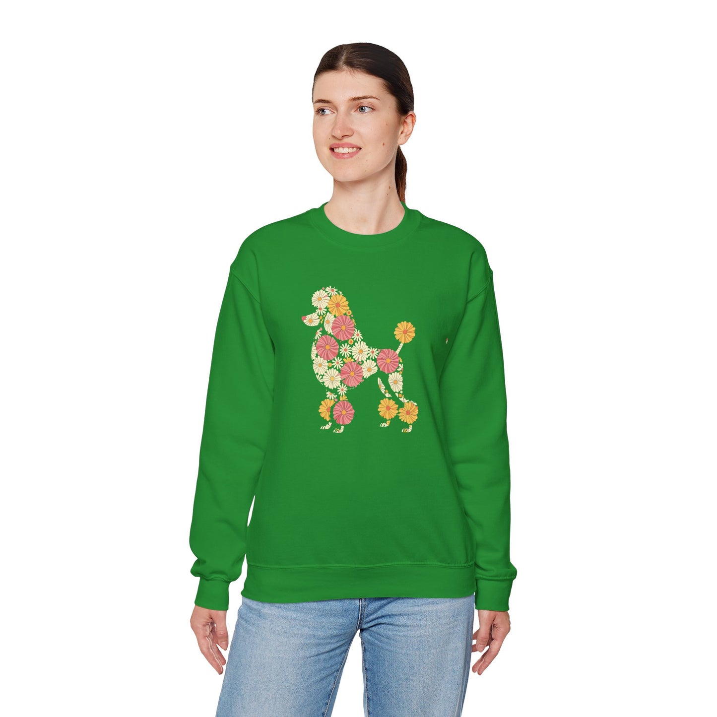 Funny Floral Flower Poodle Mom Grandma Womens Mothers Day Sweatshirt