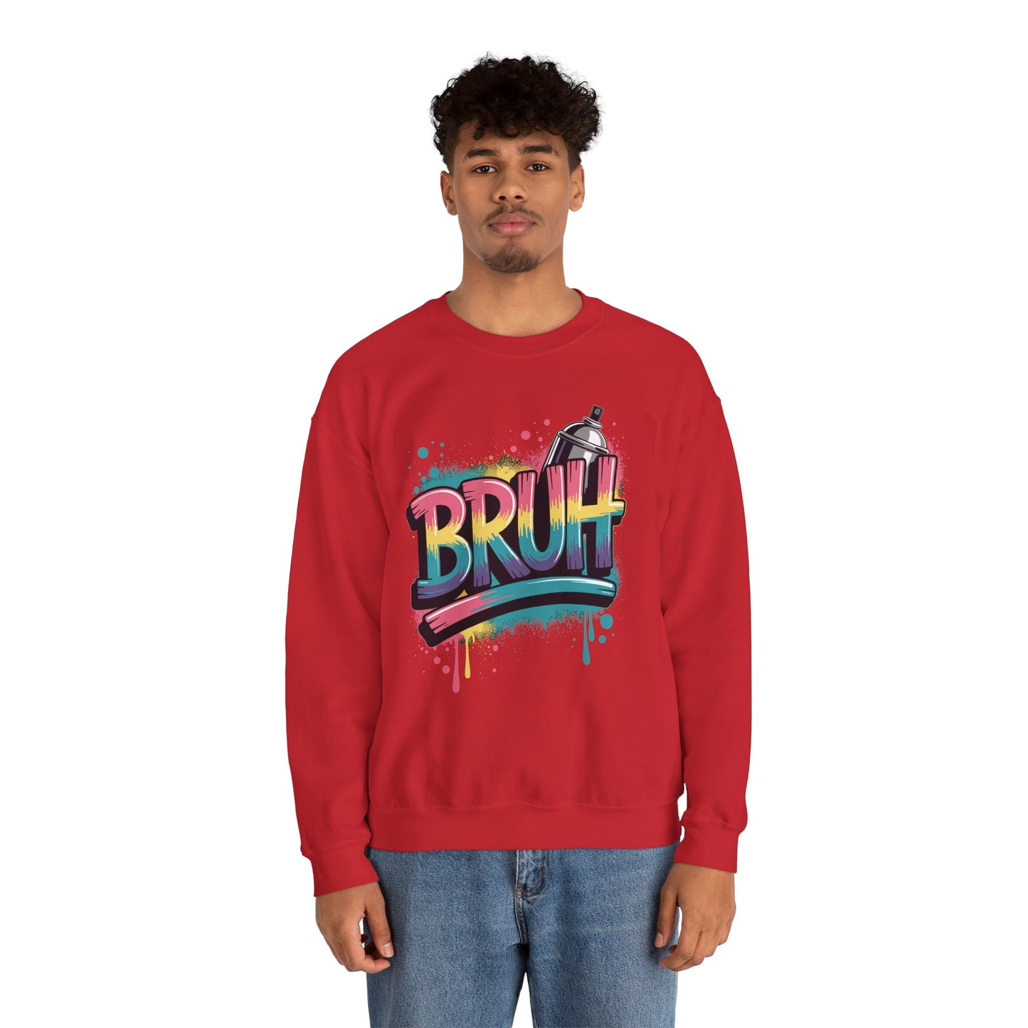 Bruh Graffiti Funny Saying Street Art Meme Men Boys Kids Sweatshirt