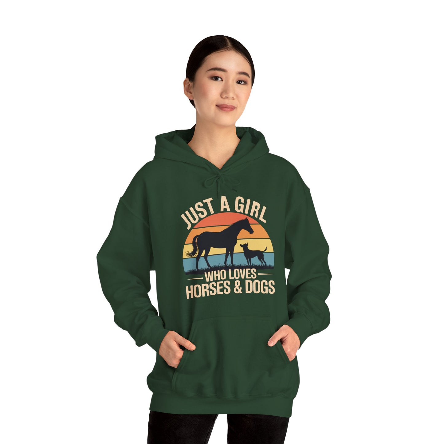 Just A Girl Who Loves Horses and Dogs Women Girls Hoodie
