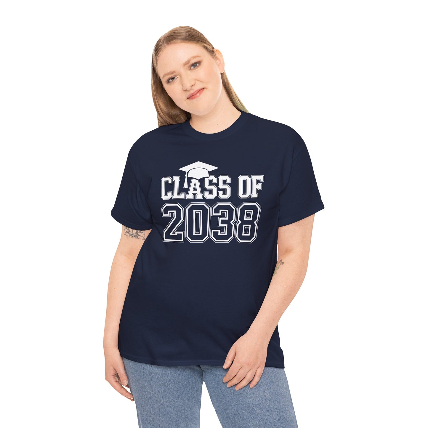 Class of 2038 Grow With Me Funny Kindergarten Back To School T-Shirt