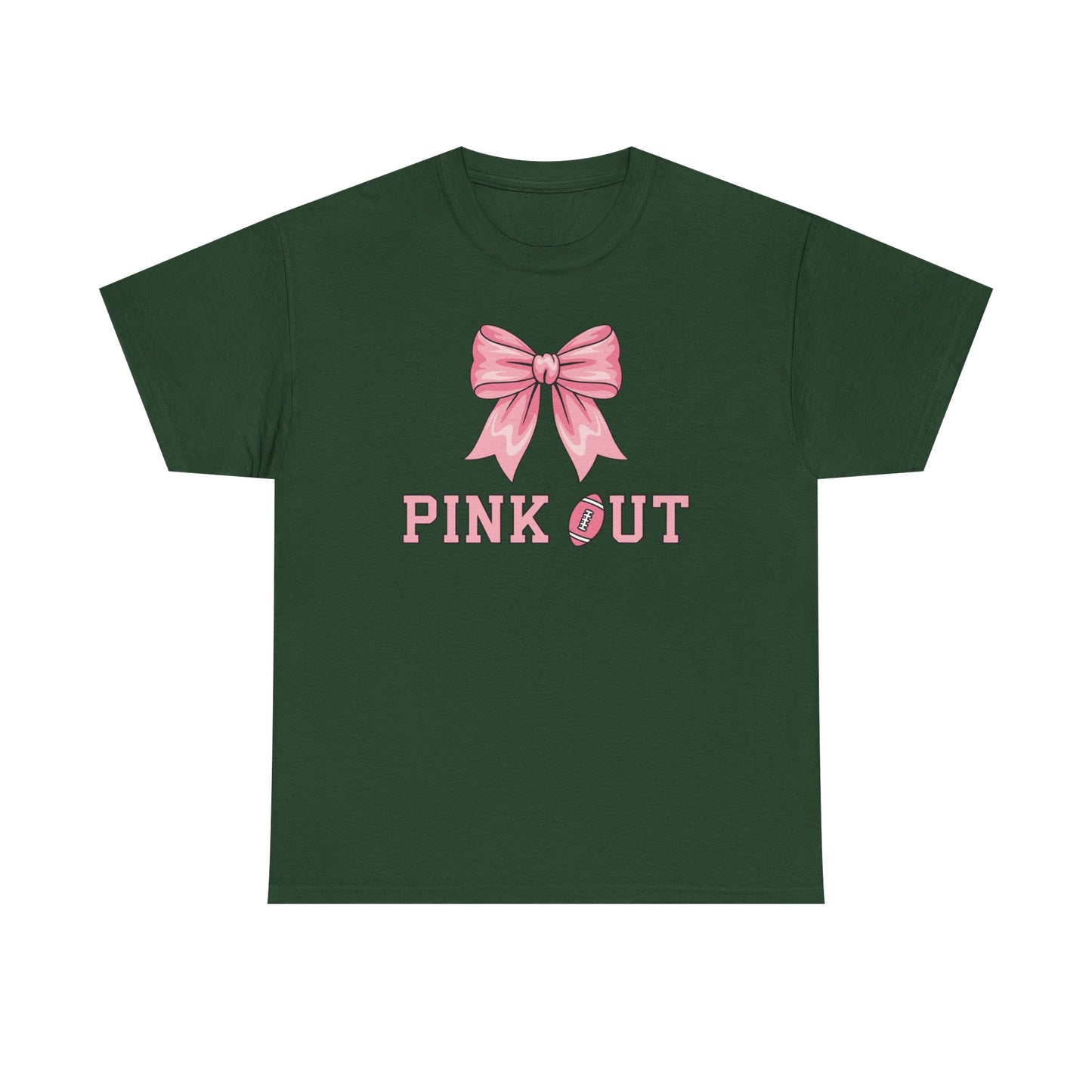 Pink Out Football Bow Preppy Breast Cancer Awareness Women T-Shirt