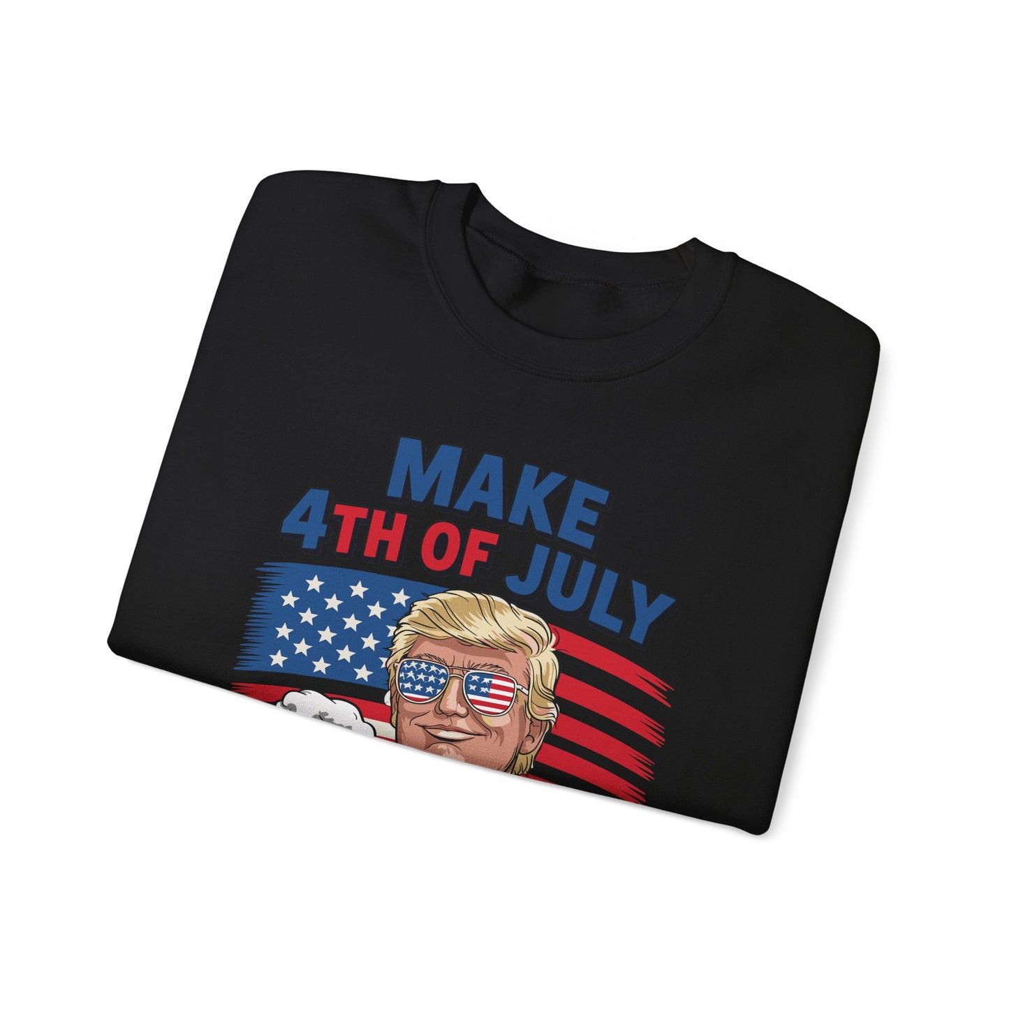 Trump Make 4th of July Great Again Men Drinking Beer Funny Sweatshirt