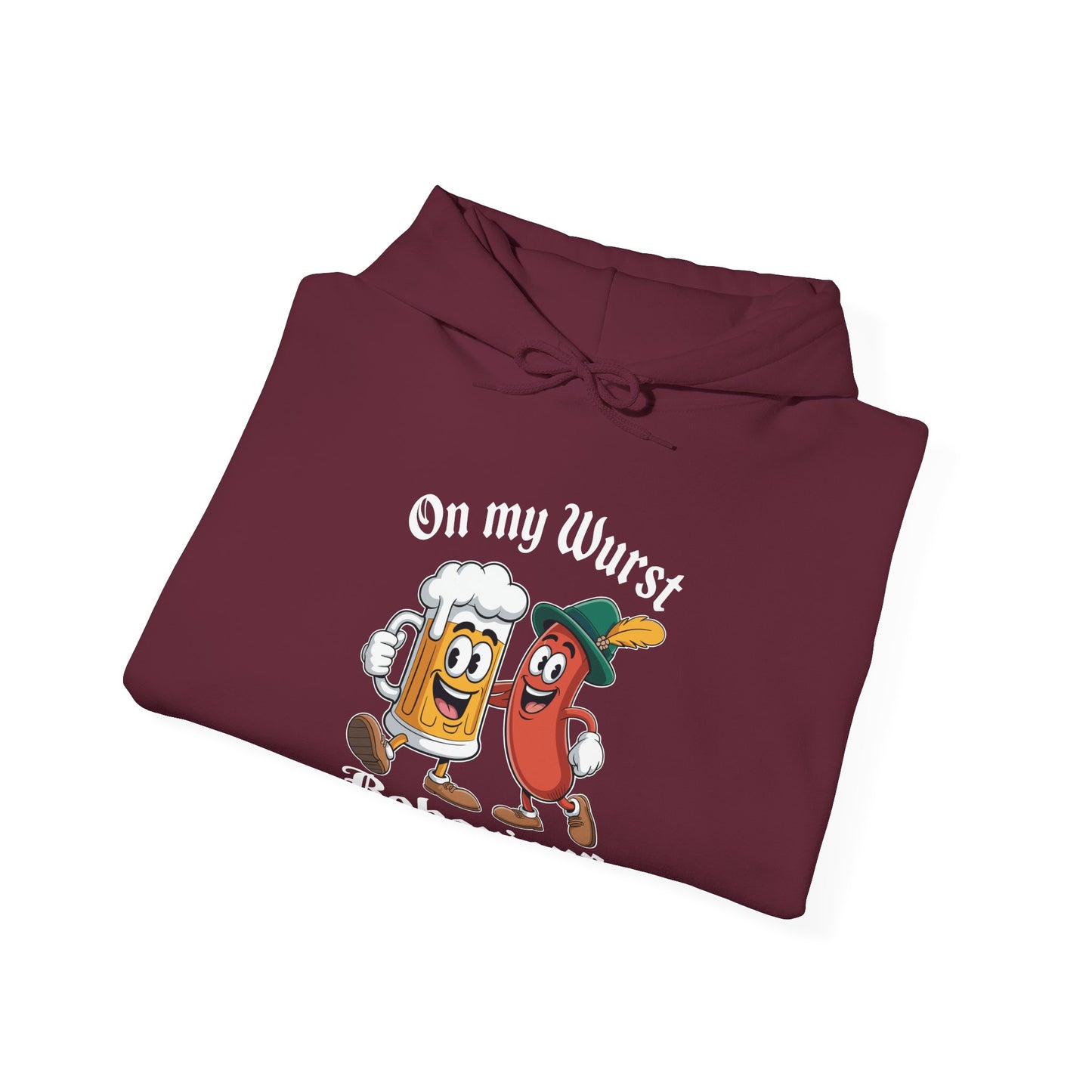 Oktoberfest On My Wurst Behaviour German Beer Sausage Adults Hoodie