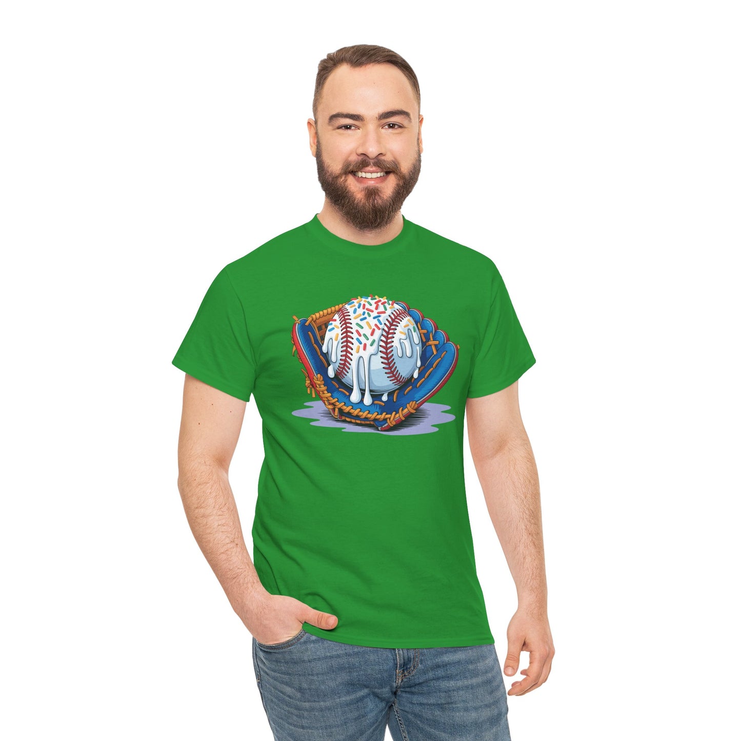 Baseball Drip Ice Cream Sprinkles Baseball Glove T-Shirt