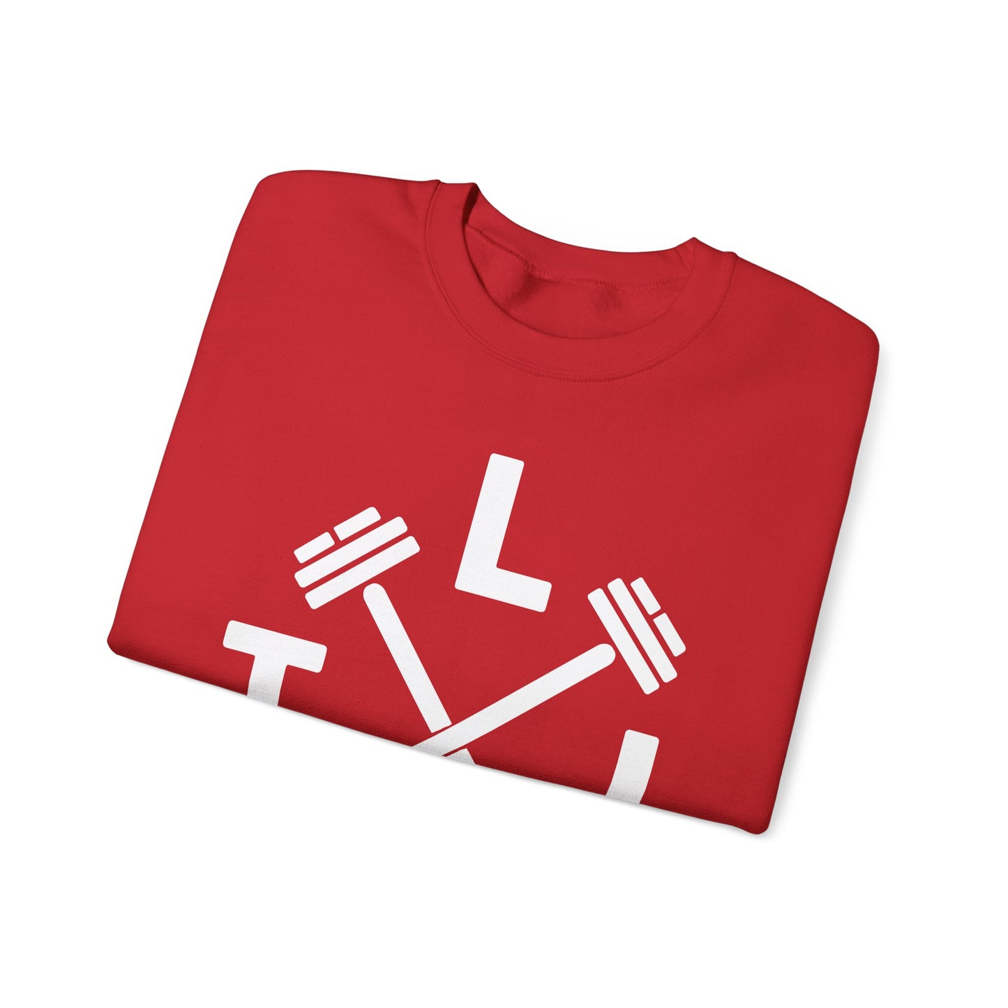 LIFT Weightlifting Fitness Barbells Crossed Circle Sweatshirt
