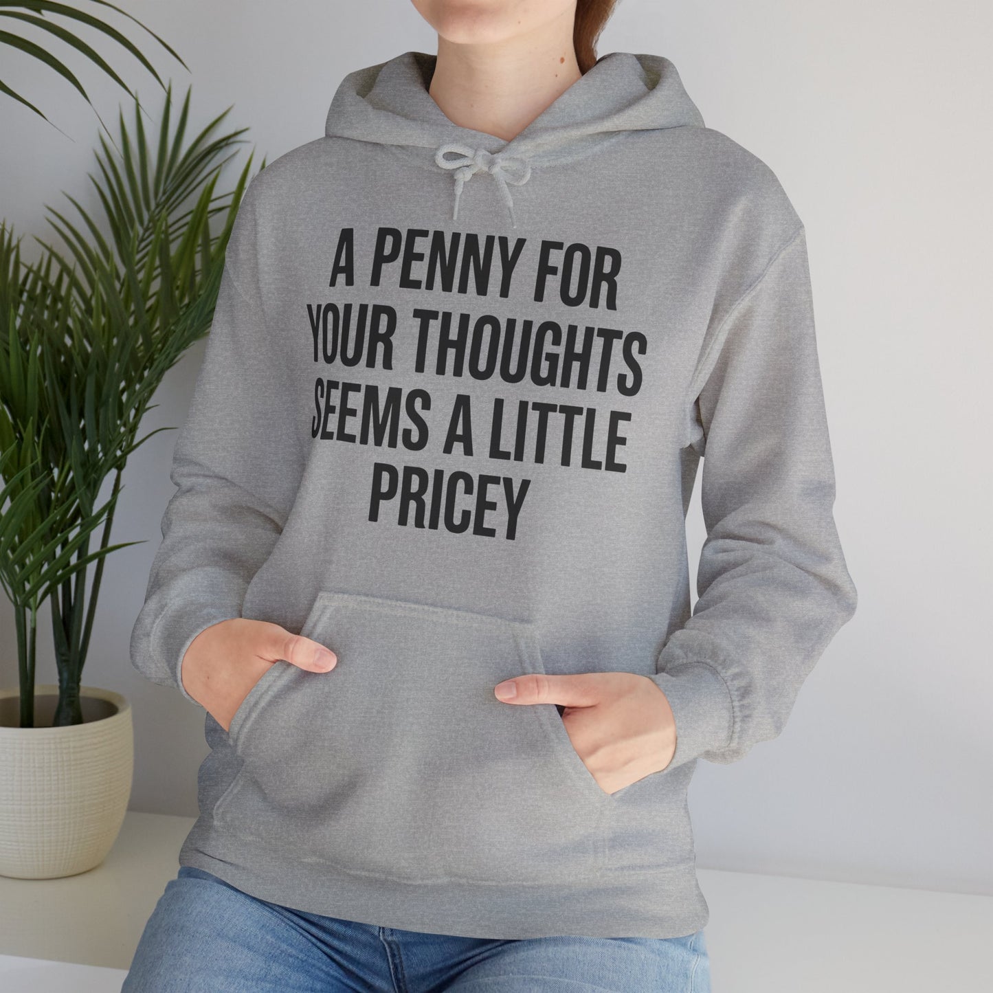 Funny Penny For Your Thoughts Sarcastic Joke Hoodie