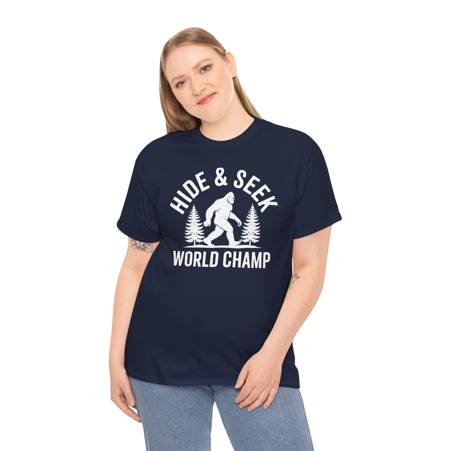 Bigfoot Hide And Seek World Champion Sasquatch Retro Vintage T-Shirt