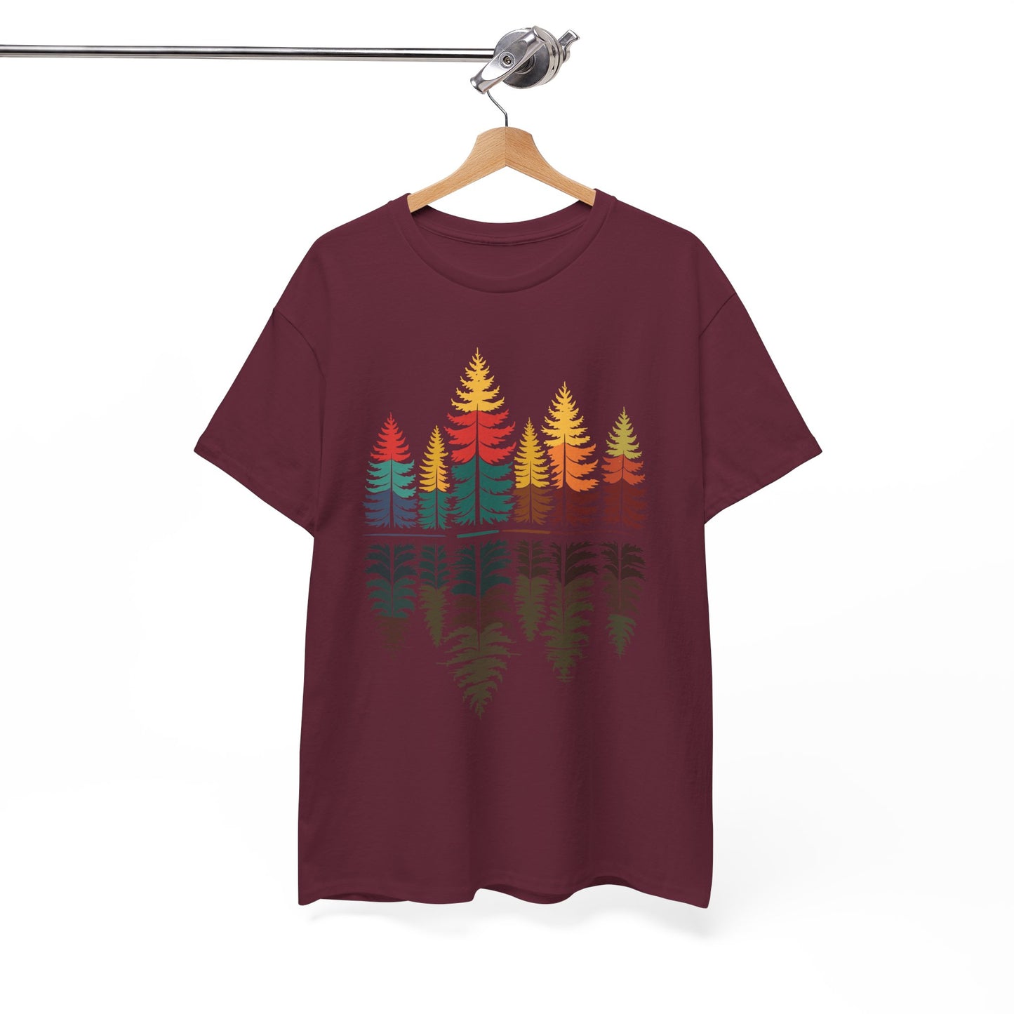 Nature Reflection Forest Trees Outdoor Wildlife T-Shirt