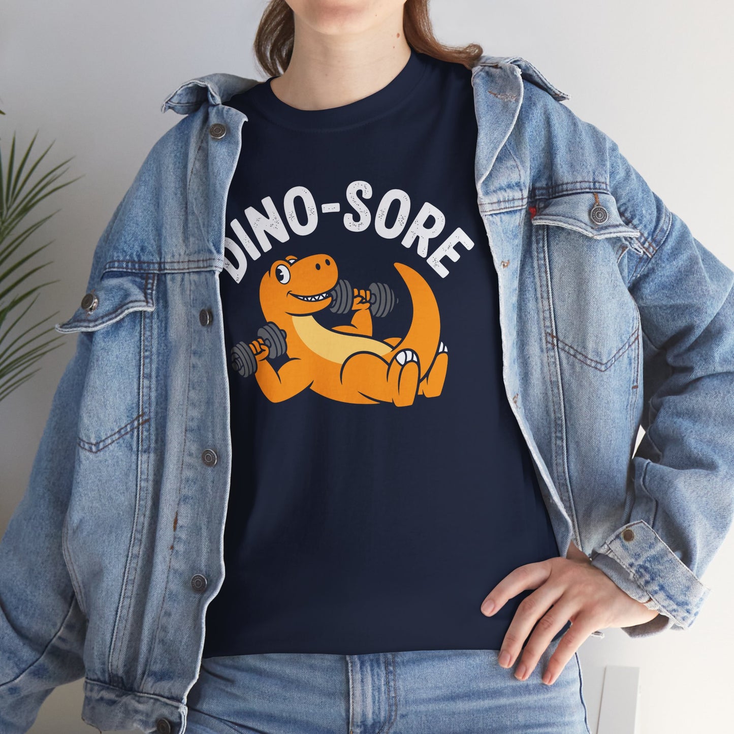 Gym Workout Dino Sore Exercise Fitness Boys Women Men T-Shirt