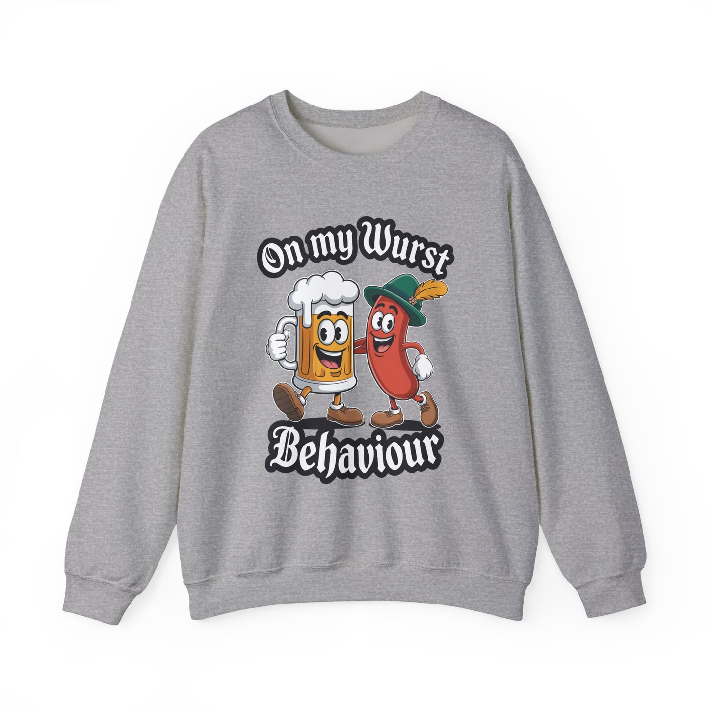 Oktoberfest On My Wurst Behaviour German Beer Sausage Adults Sweatshirt