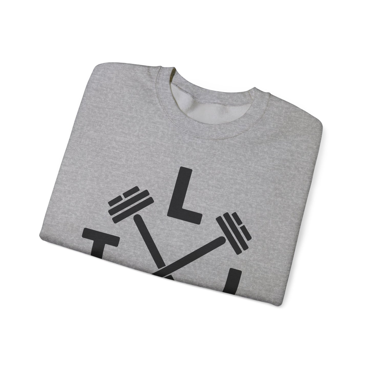 LIFT Weightlifting Fitness Barbells Crossed Circle Sweatshirt