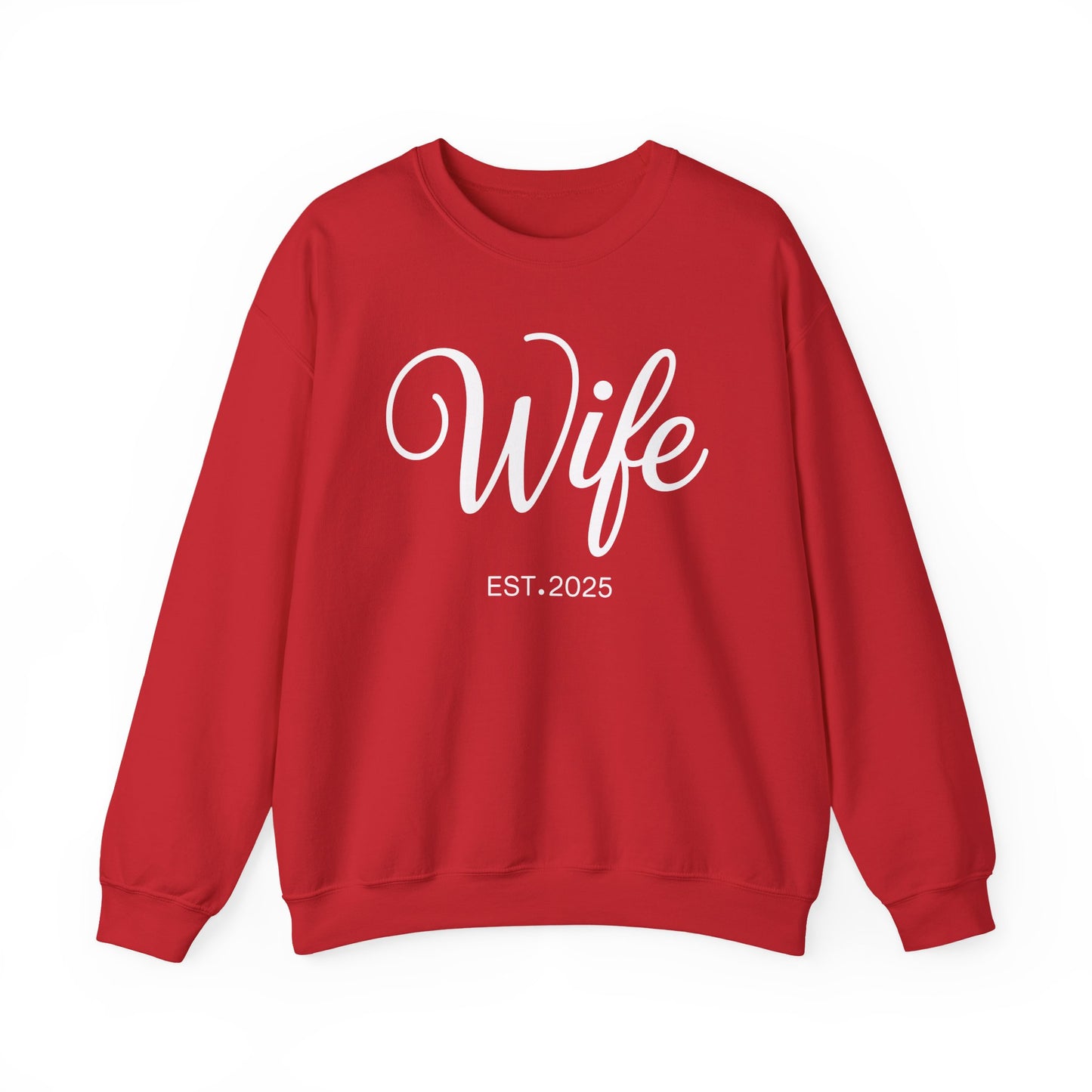 Wife Est 2025 Just Married Honeymoon Wedding Couples Sweatshirt