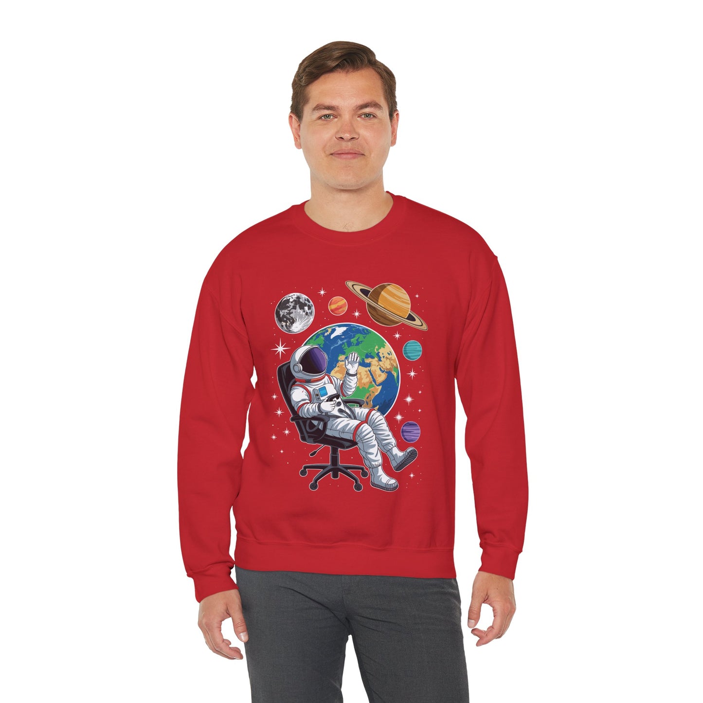 Astronaut Gamer Space Gaming System Planets Sweatshirt
