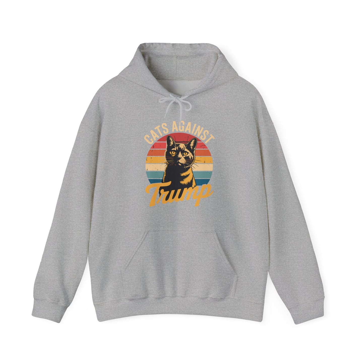 Cats Against Trump Funny Anti Trump Election Funny Cat Hoodie