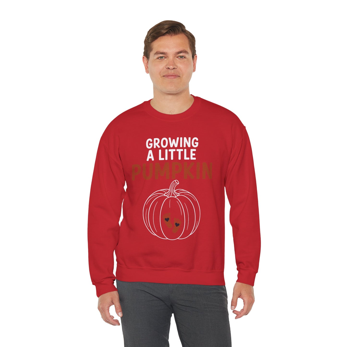 Growing A Little Pumpkin Fall Thanksgiving Baby Bump Wife Sweatshirt