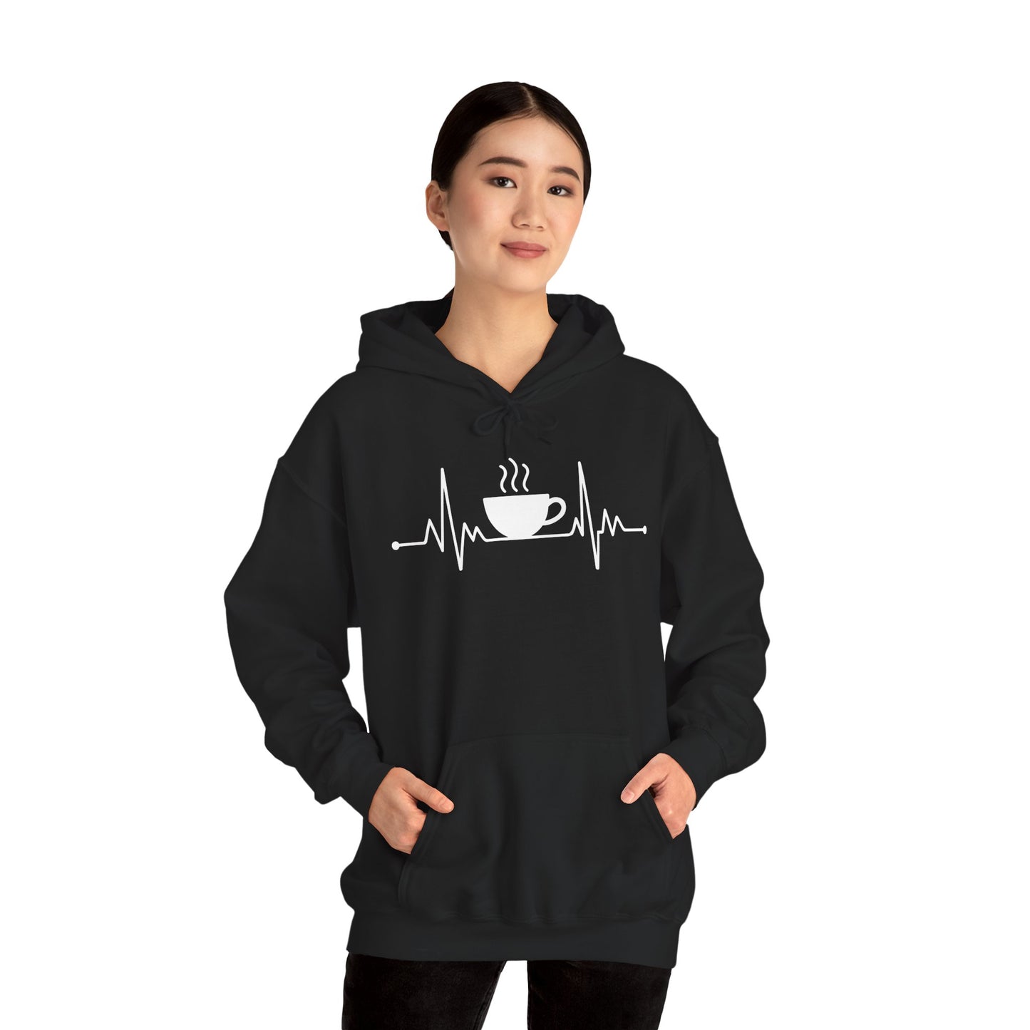 Coffee Heartbeat Drinking Coffee Hoodie
