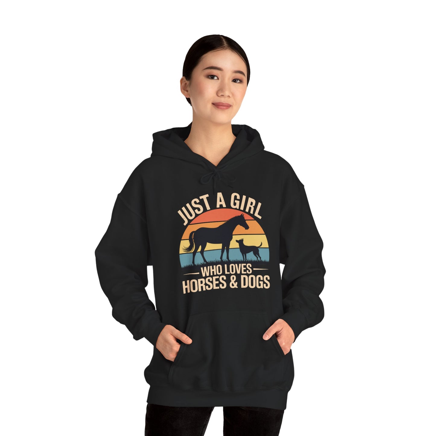 Just A Girl Who Loves Horses and Dogs Women Girls Hoodie