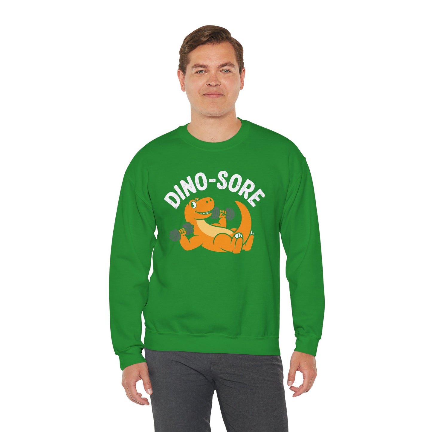 Gym Workout Dino Sore Exercise Fitness Boys Women Men Sweatshirt