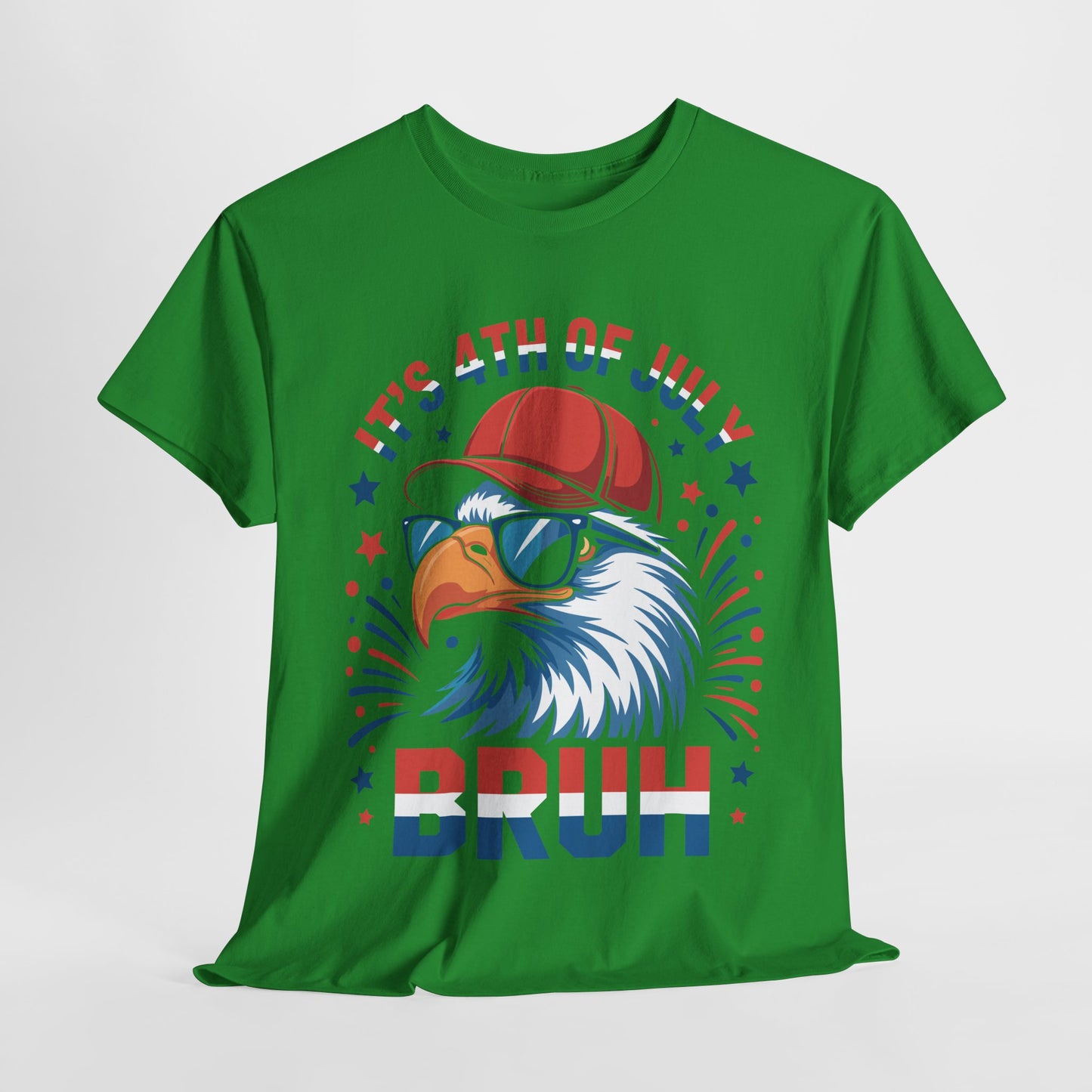 Bruh 4th Of July Boys Kids Fourth Of July Bald Eagle T-Shirt