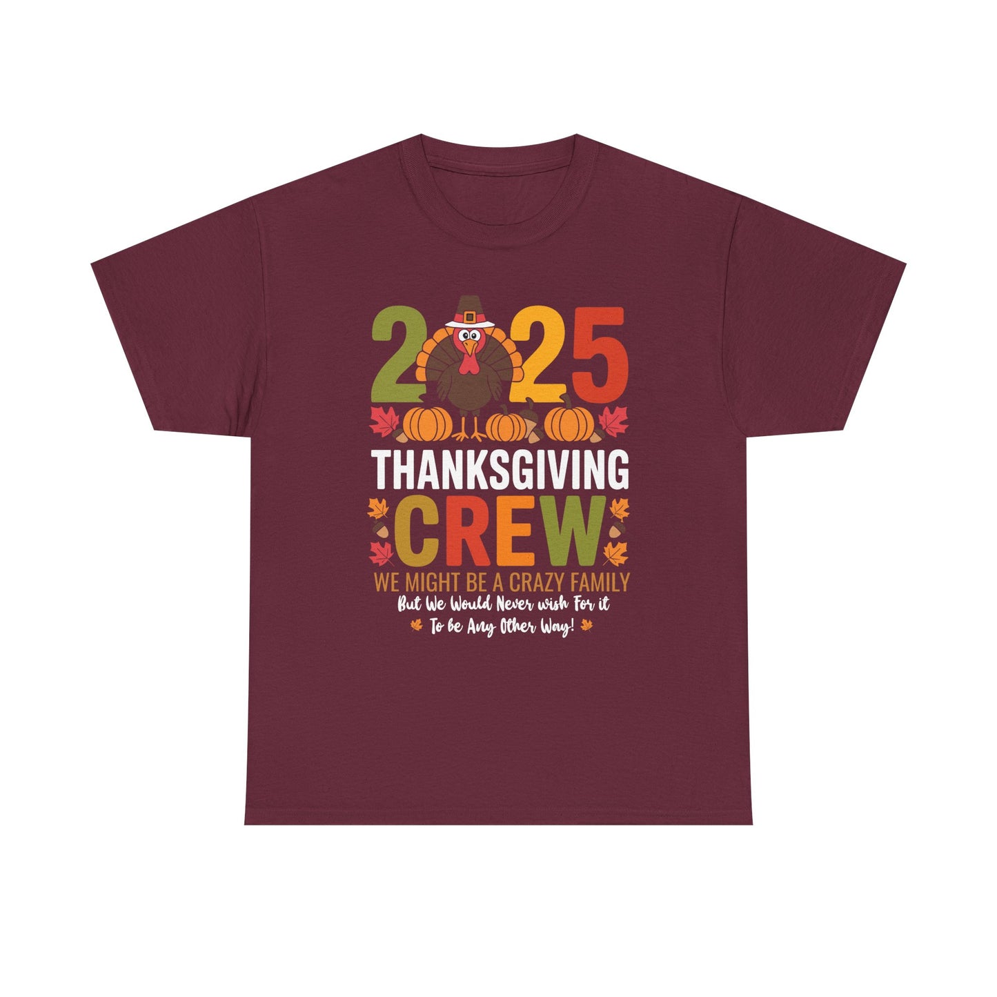 Family Thanksgiving 2025 Thanksgiving Crew Turkey Matching T-Shirt