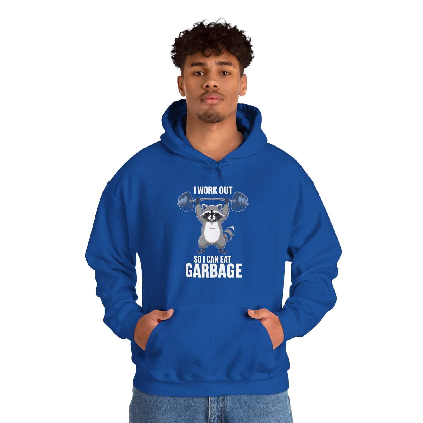 Raccoon Deadlift Bodybuilding Animal Funny Gym Fitness Hoodie