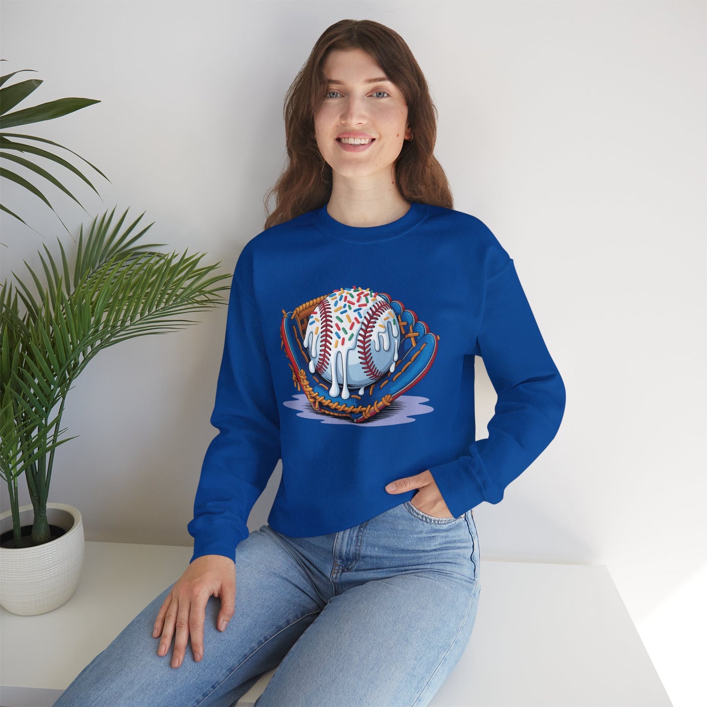 Baseball Drip Ice Cream Sprinkles Baseball Glove Sweatshirt