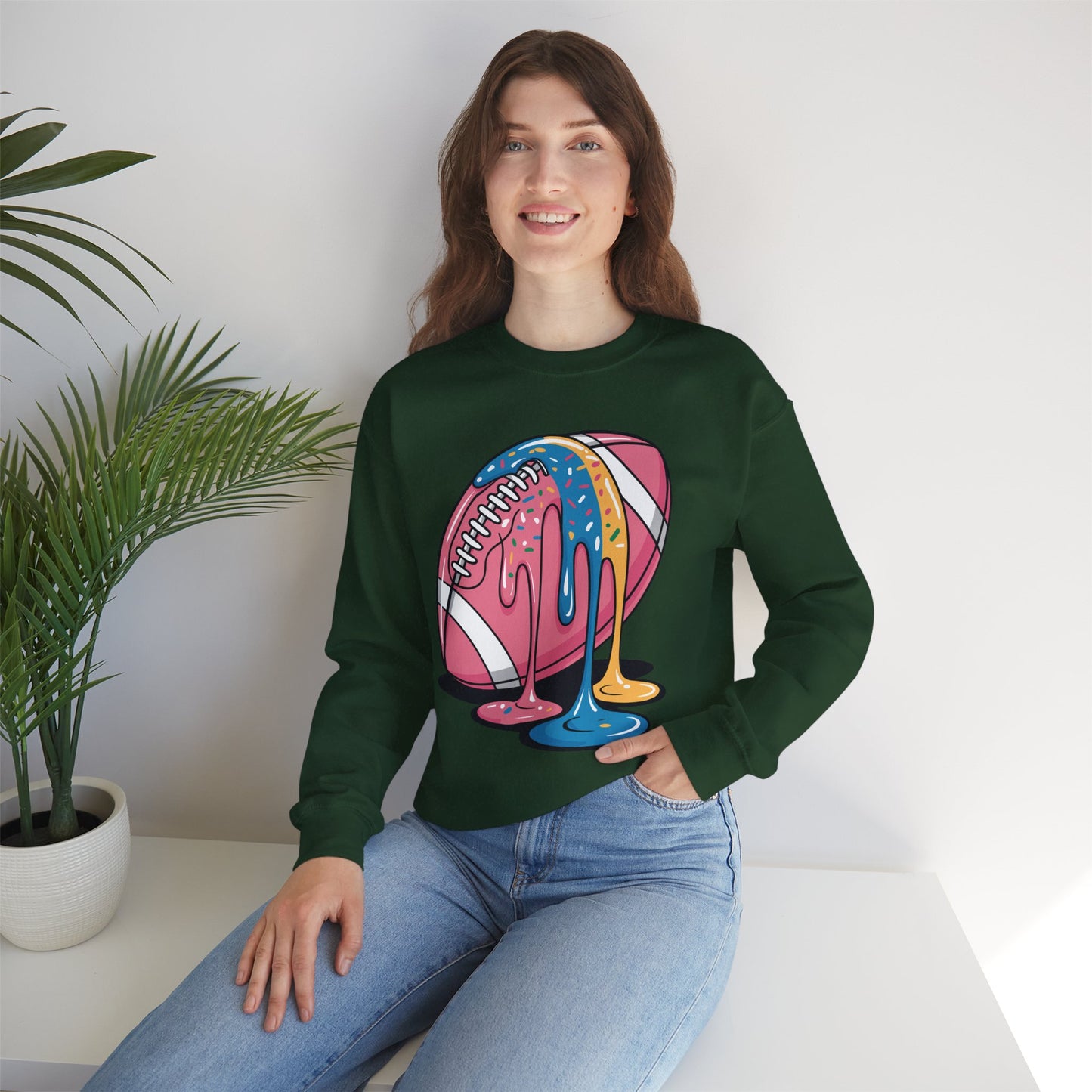 Football Drip For Lineman WR QB RB Ice Cream Sprinkles Sweatshirt
