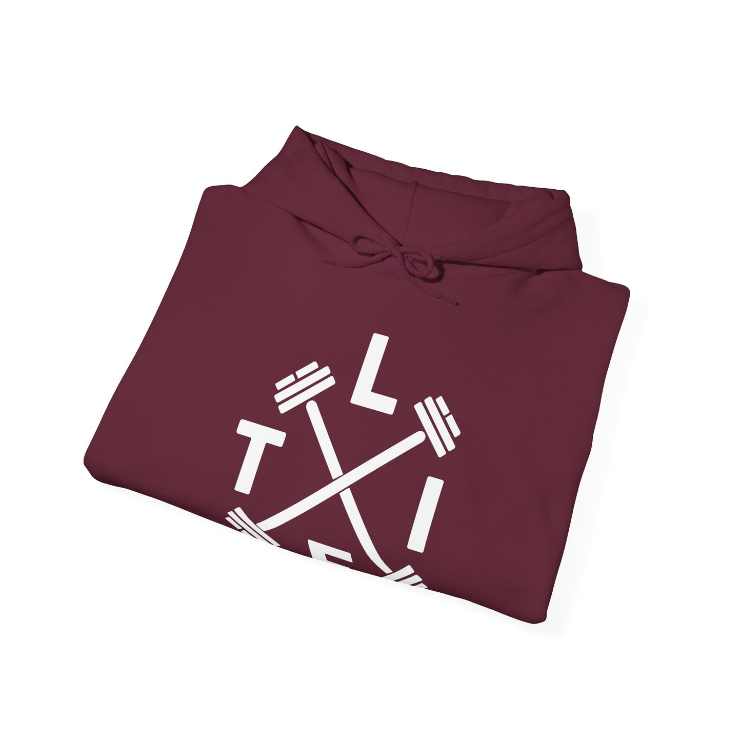 LIFT Weightlifting Fitness Barbells Crossed Circle Hoodie