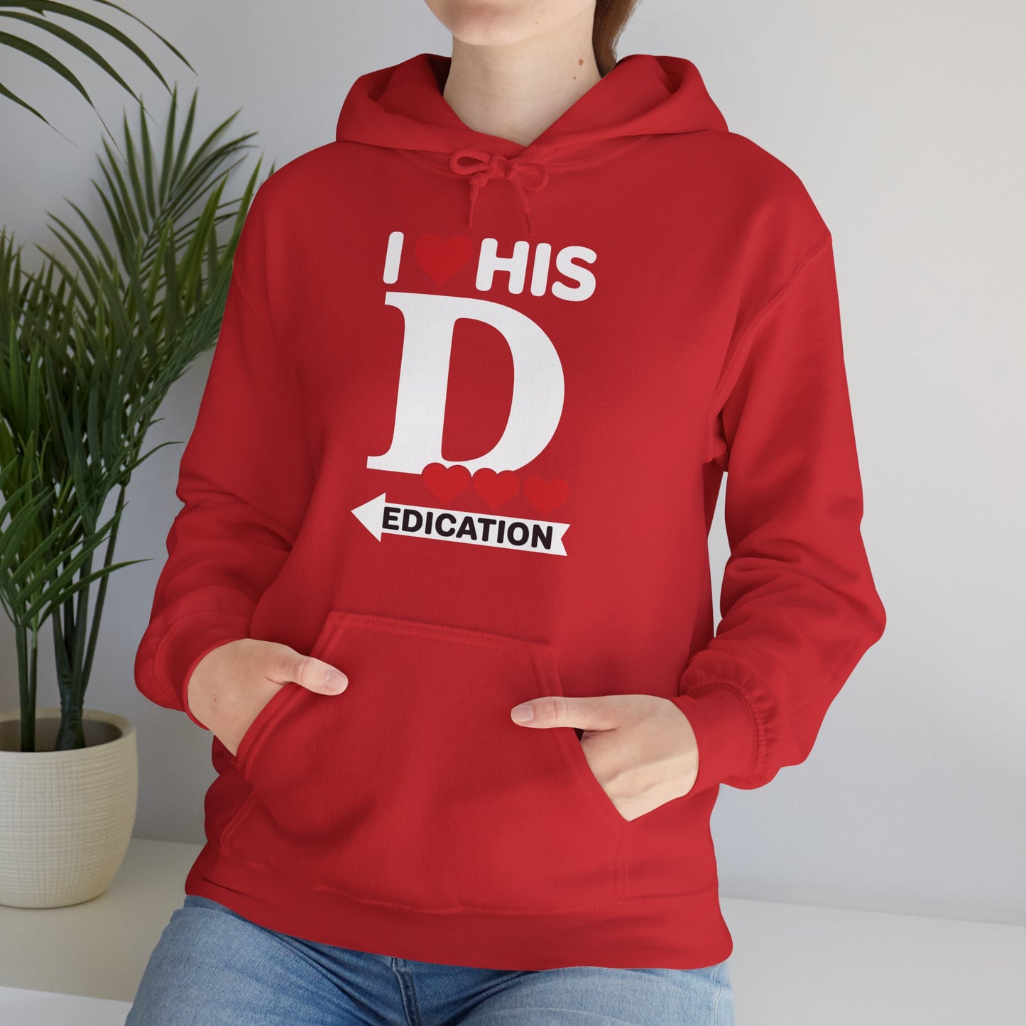 Funny Valentine's Day Couple Matching I Love His Dedication Hoodie