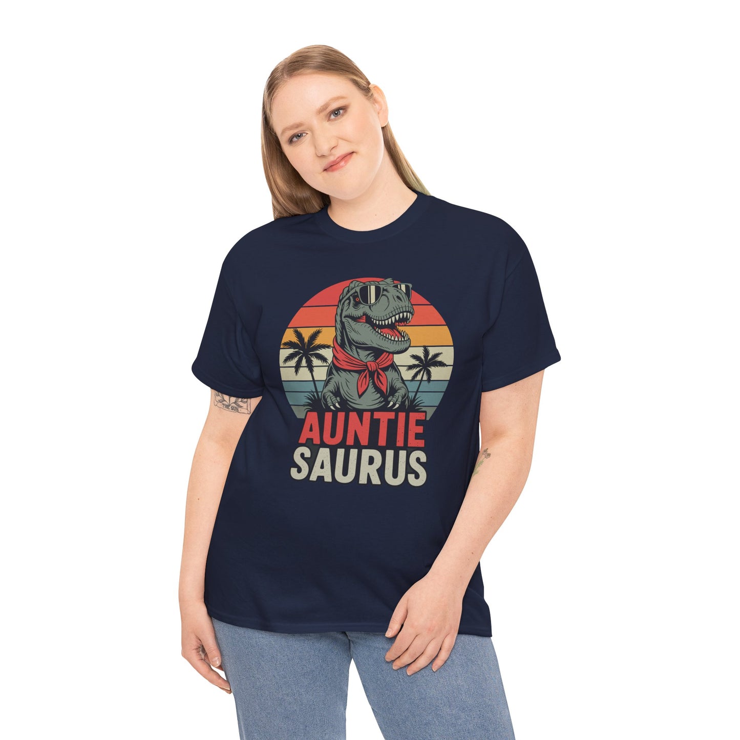 Auntiesaurus T Rex Dinosaur Auntie Saurus Family Matching T-Shirt
