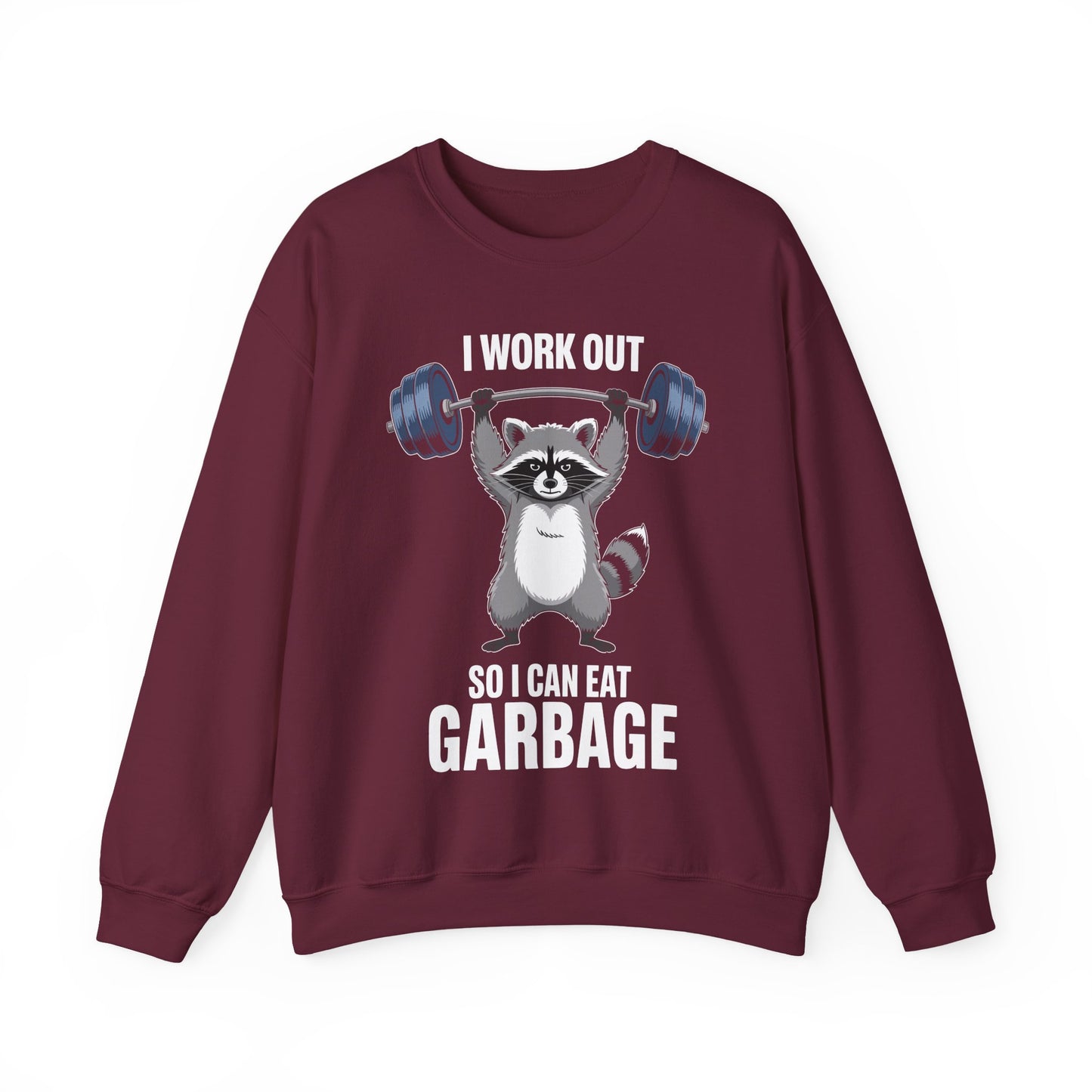 Raccoon Deadlift Bodybuilding Animal Funny Gym Fitness Sweatshirt