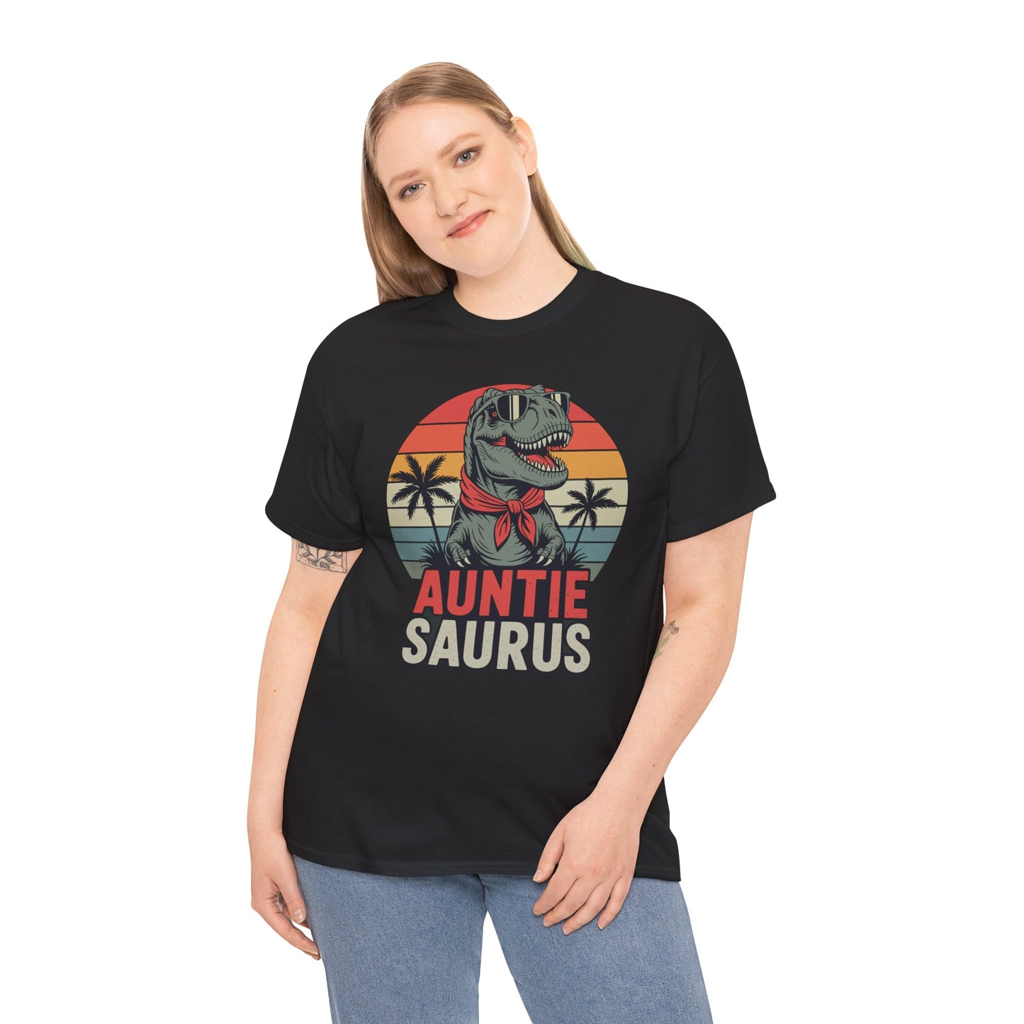 Auntiesaurus T Rex Dinosaur Auntie Saurus Family Matching T-Shirt