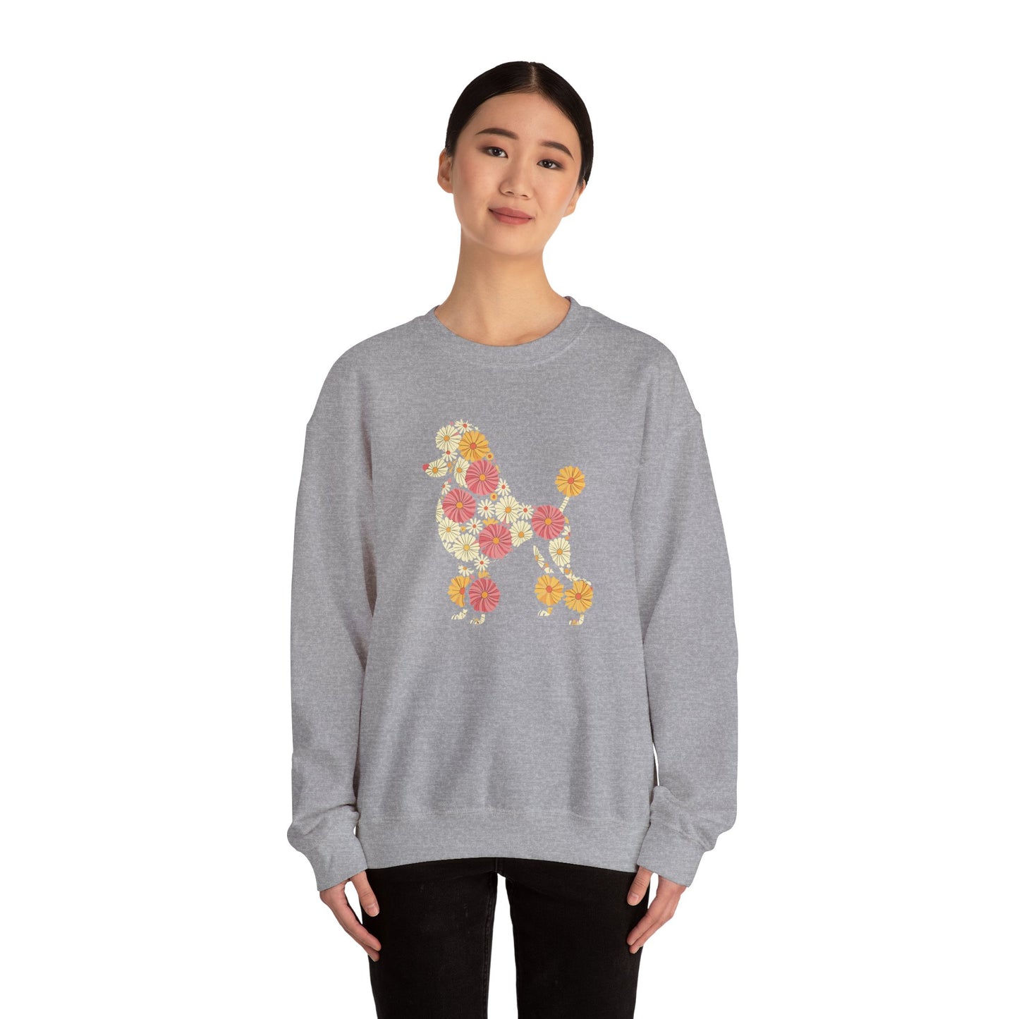 Funny Floral Flower Poodle Mom Grandma Womens Mothers Day Sweatshirt