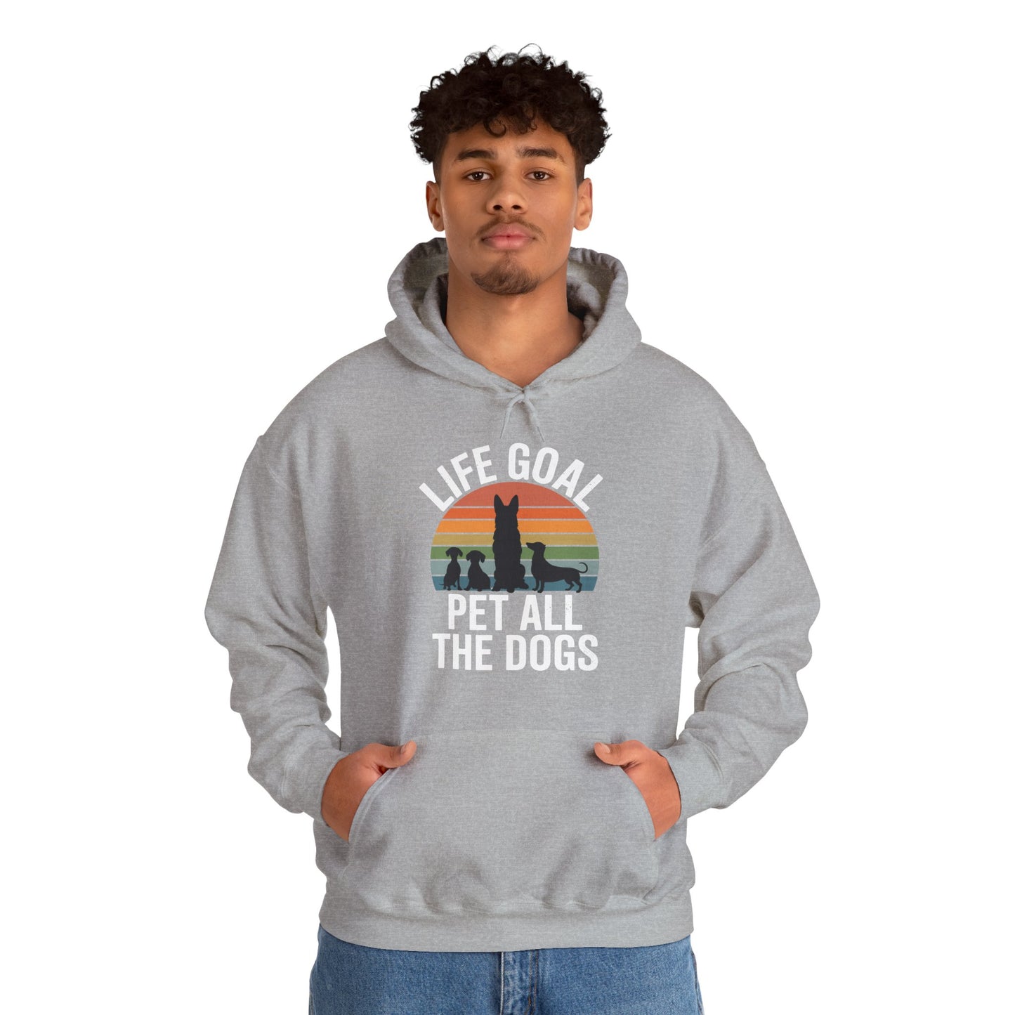 Life Goal Pet All The Dogs Funny Dog Hoodie