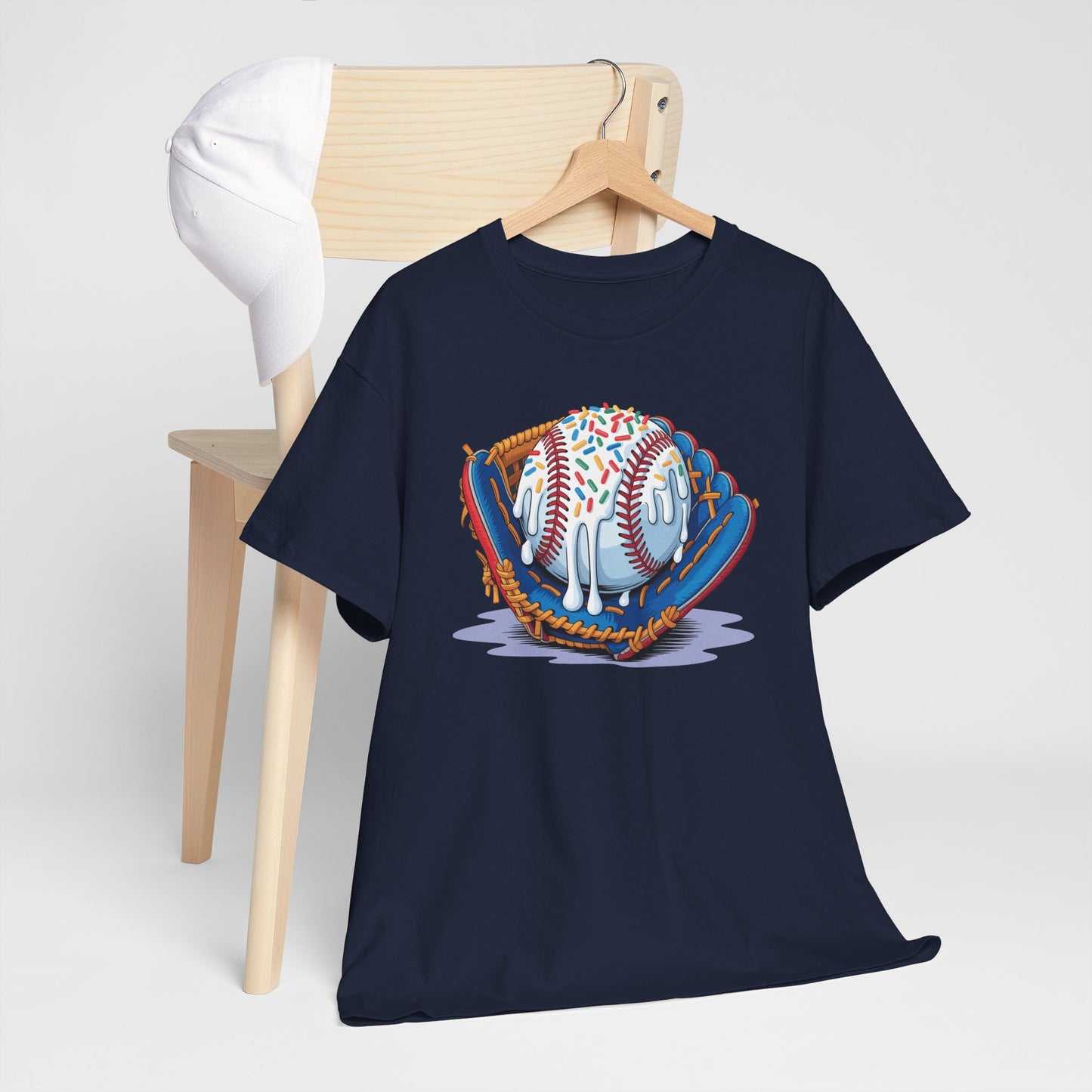 Baseball Drip Ice Cream Sprinkles Baseball Glove T-Shirt