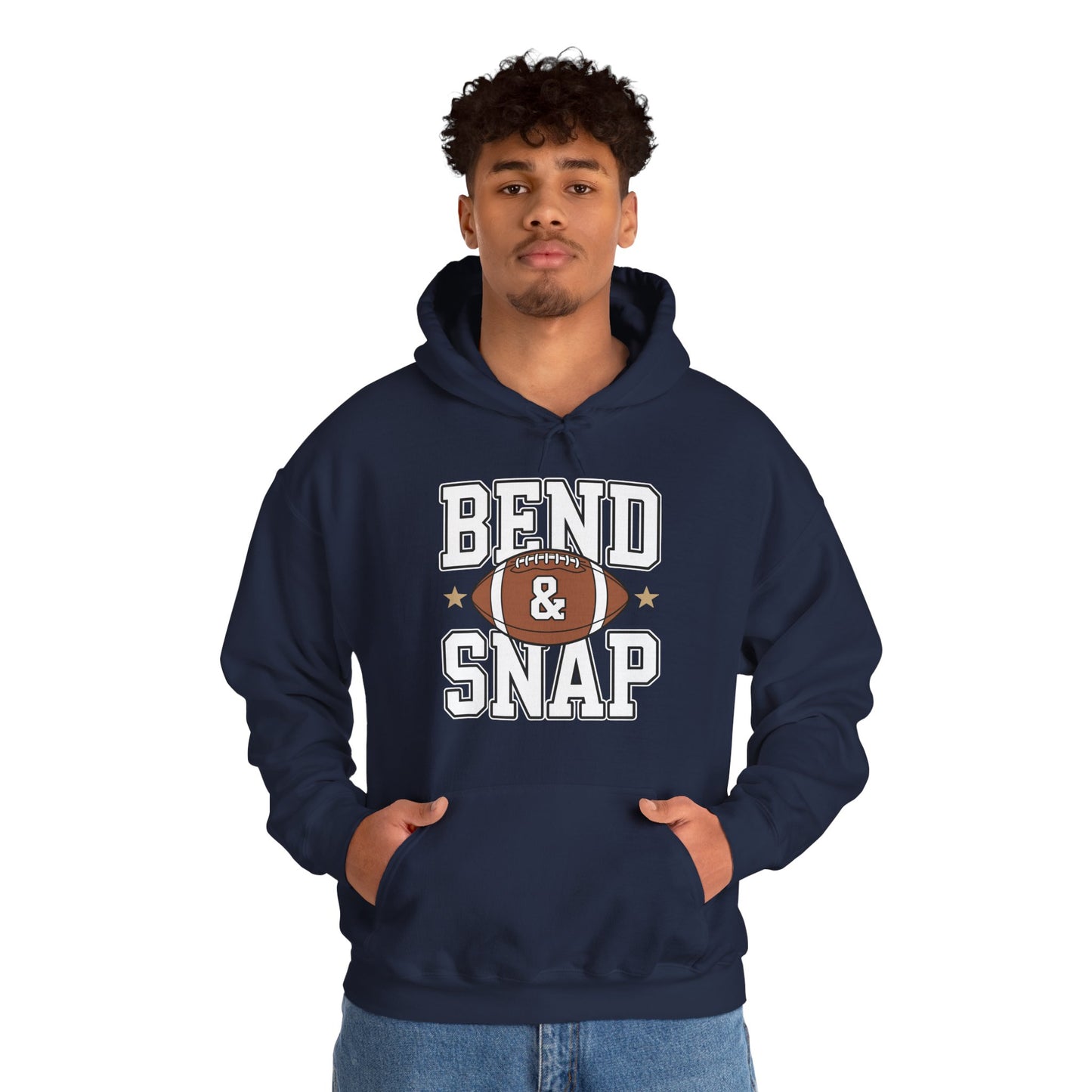 Funny Game Day Touchdown Season Cute Bend and Snap Football Hoodie